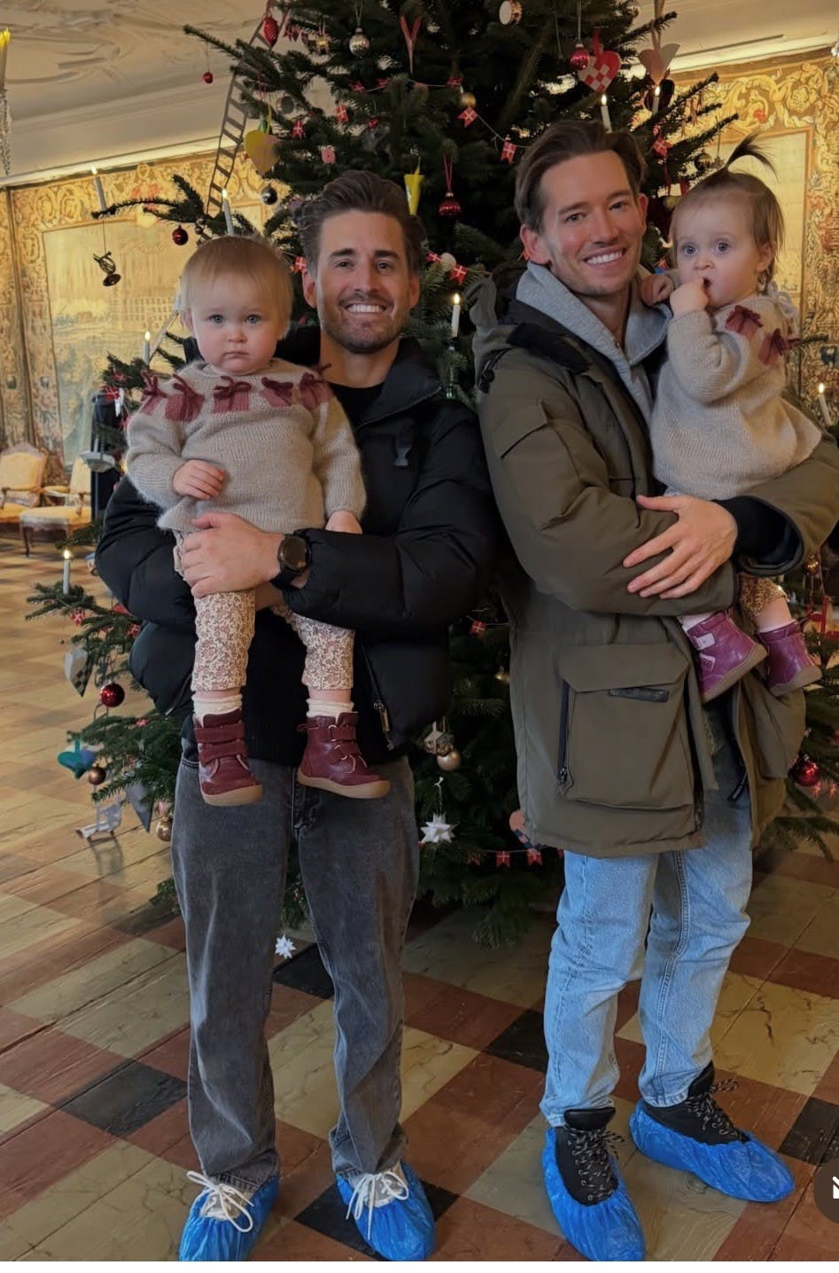 Frederik Haun med Nora og Morten Kjeldgaard med Emma.