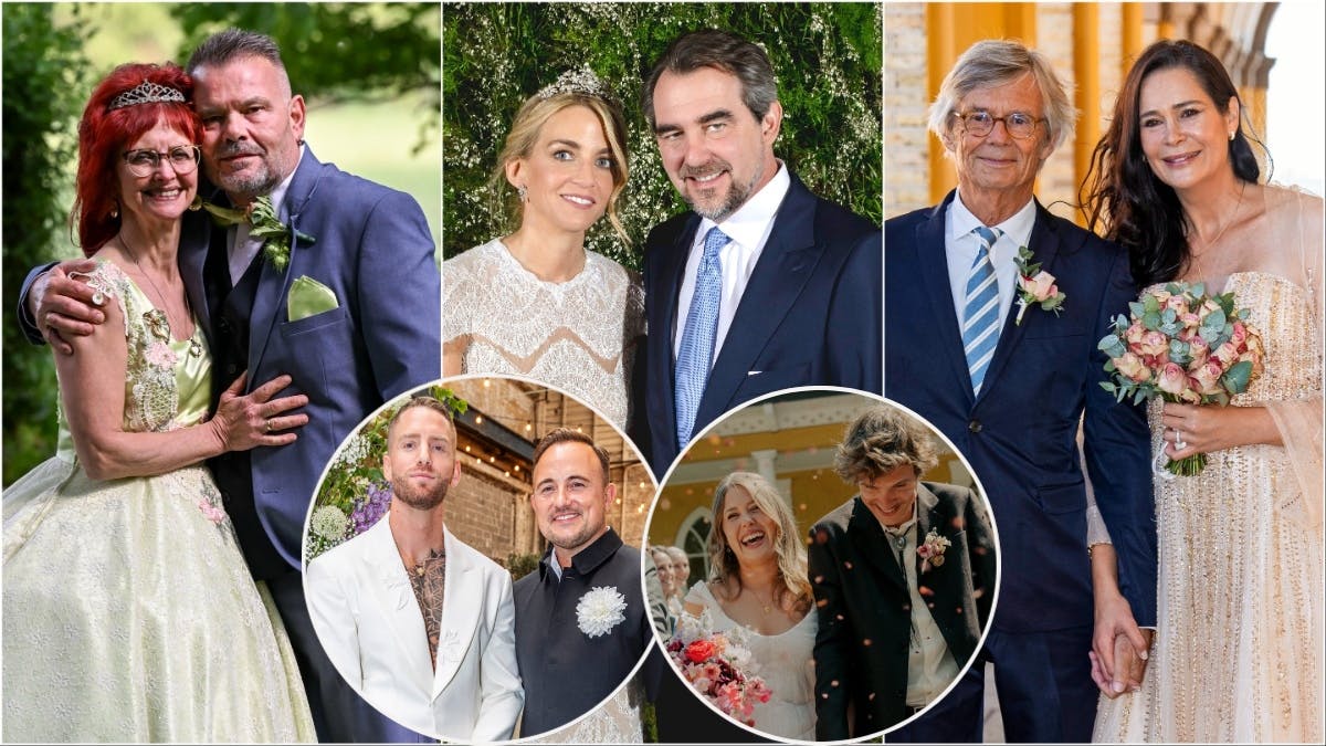 Masser af både kendte og kognelige par blev gift i 2025. 