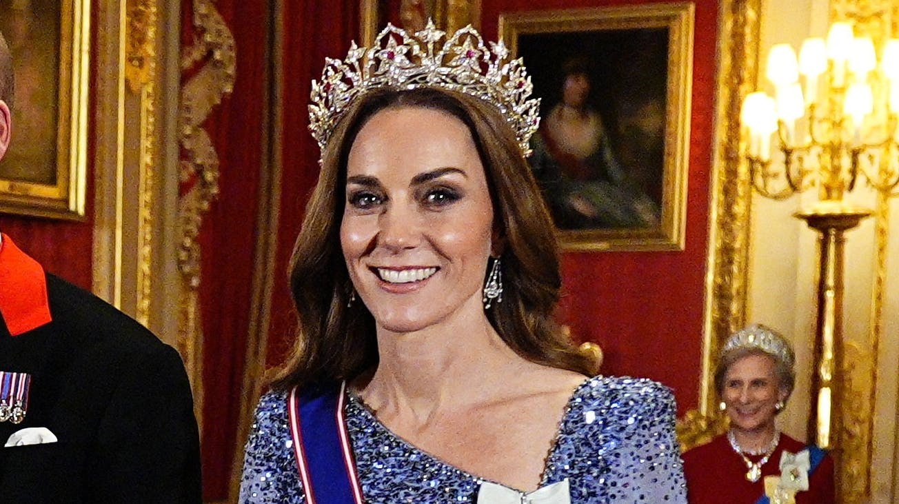 Prinsesse Catherine til statsbanket i forbindelse med det tyske statsbesøg. 