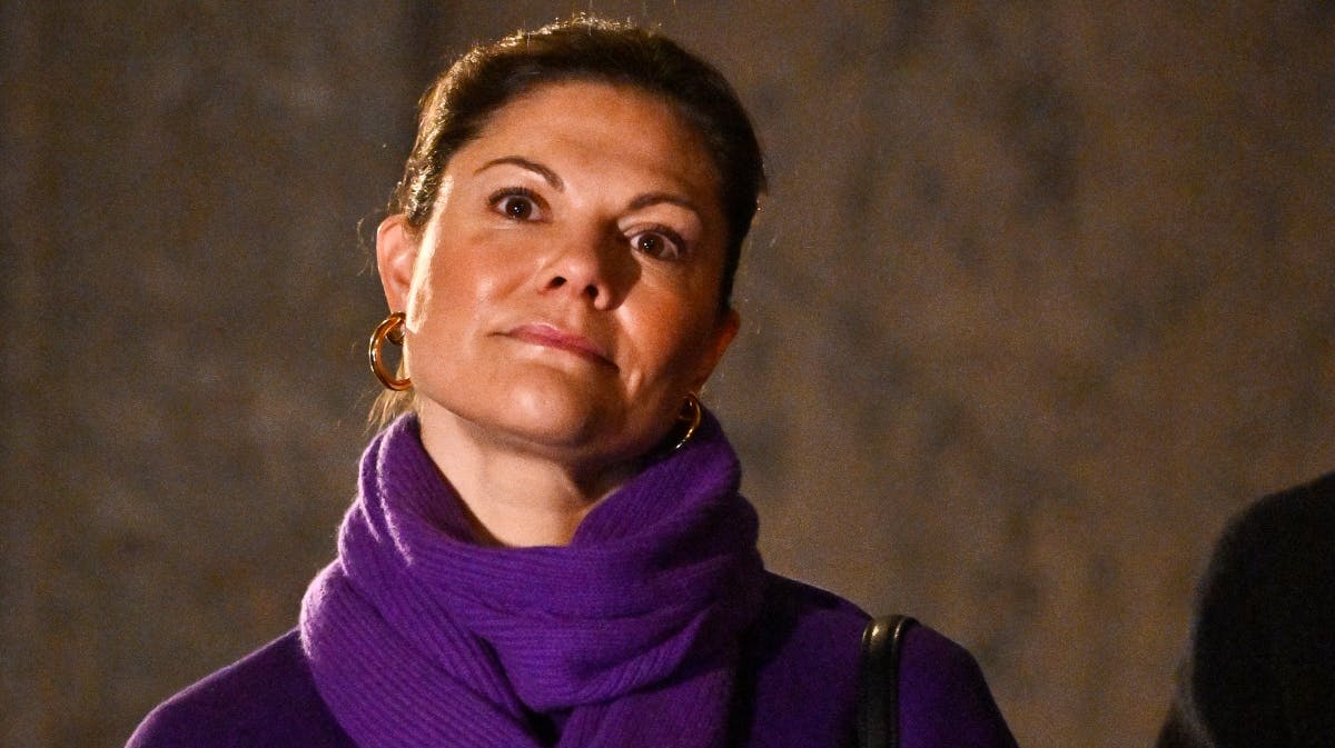 Kronprinsesse Victoria ved lørdagens opgave.