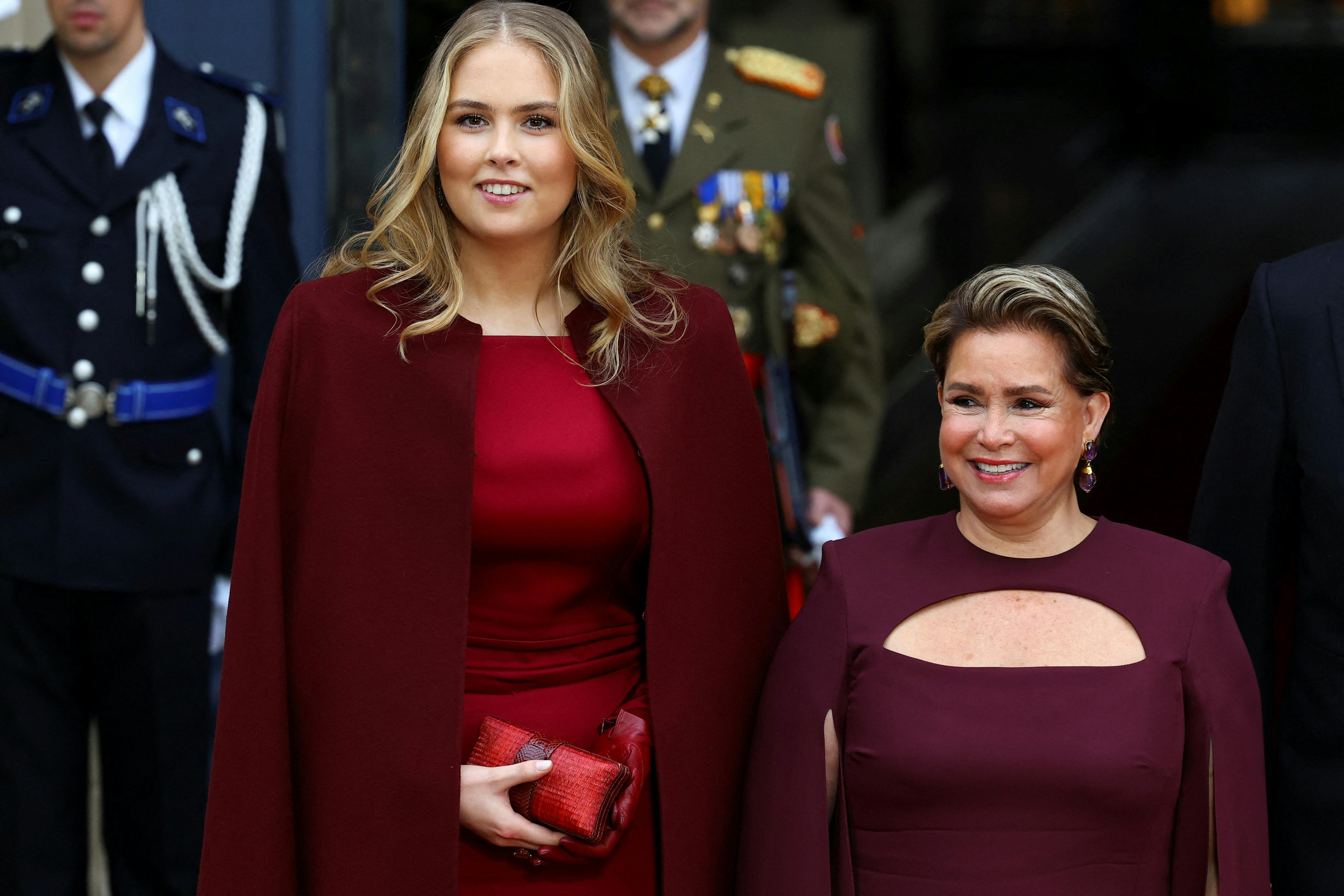 Prinsesse Amalia og afgående storhertuginde Maria Teresa på tronskiftedagen i Luxembourg 3. oktober 2025. 