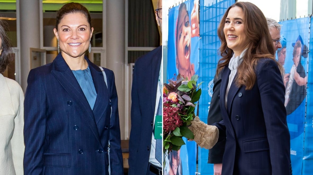 Kronprinsesse Victoria og dronning Mary.