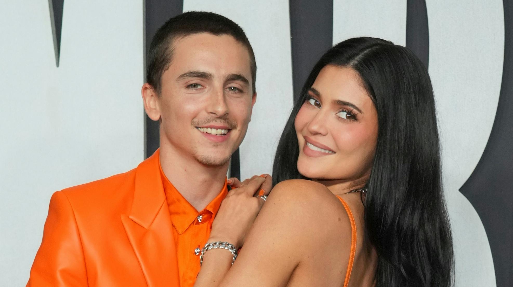 Timothée Chalamet og Kylie Jenner på den røde løber.