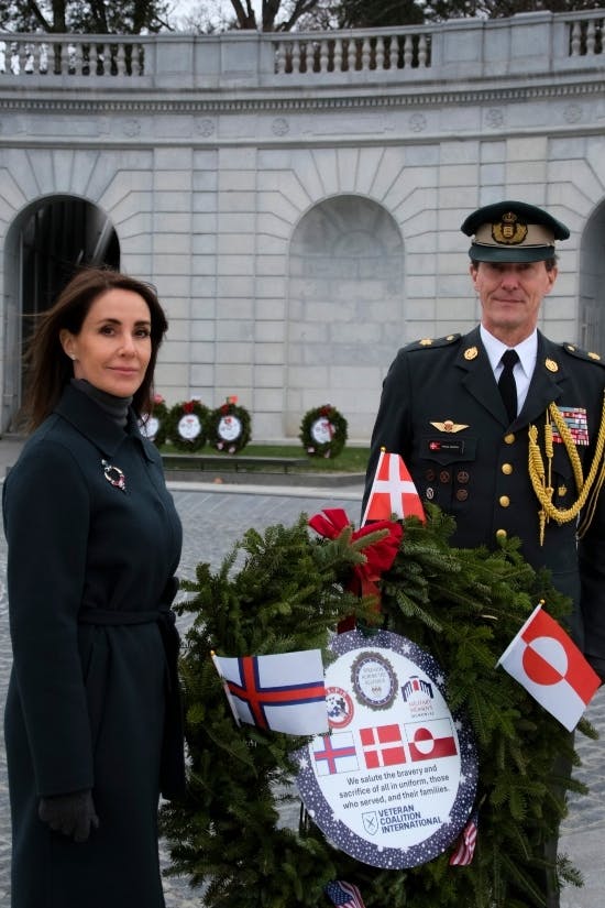 Prinsesse Marie og prins Joachim på Arlington Militærkirkegård