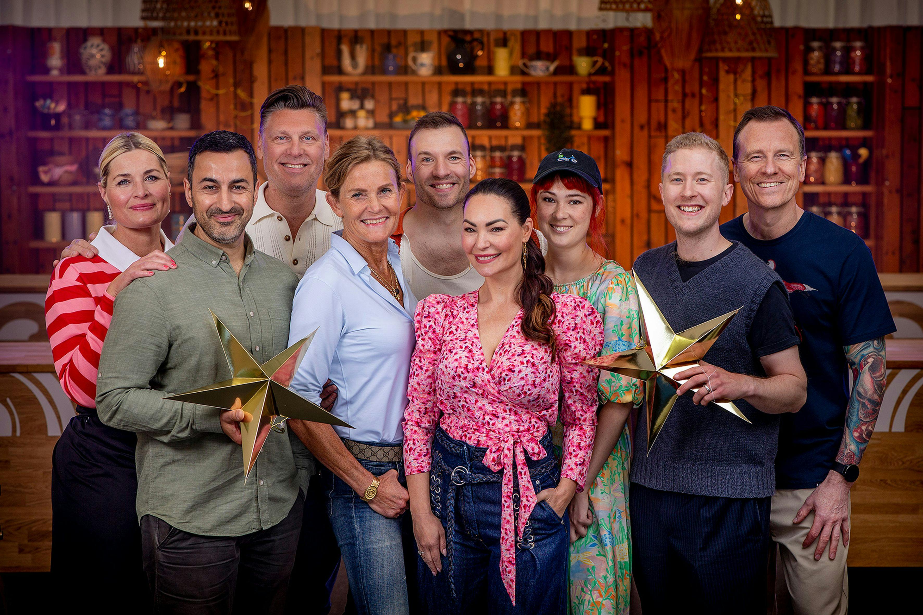 Seks kendisser kæmper om sejren i "Den store bagedyst med stjernedrys".