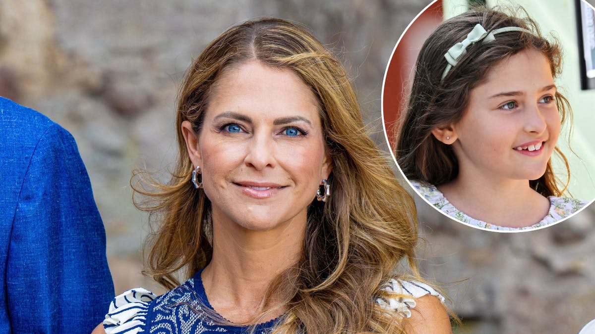 Prinsesse Madeleine. Indsat foto af prinsesse Adrienne. 