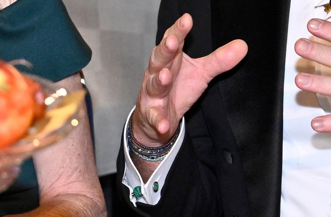 Chris O'Neills armbånd fra Nobelfesten den 10. december.