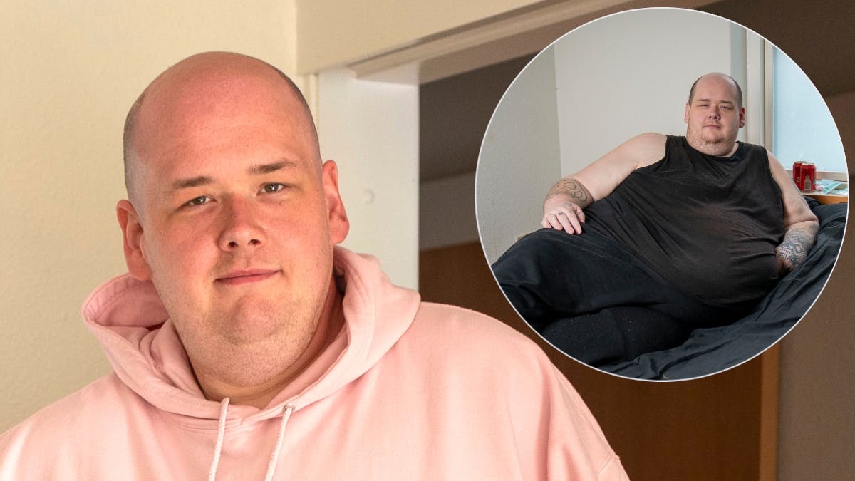 Stefan Jepsen fra TV 2-programmet "Stor mand" kæmper med vægten.