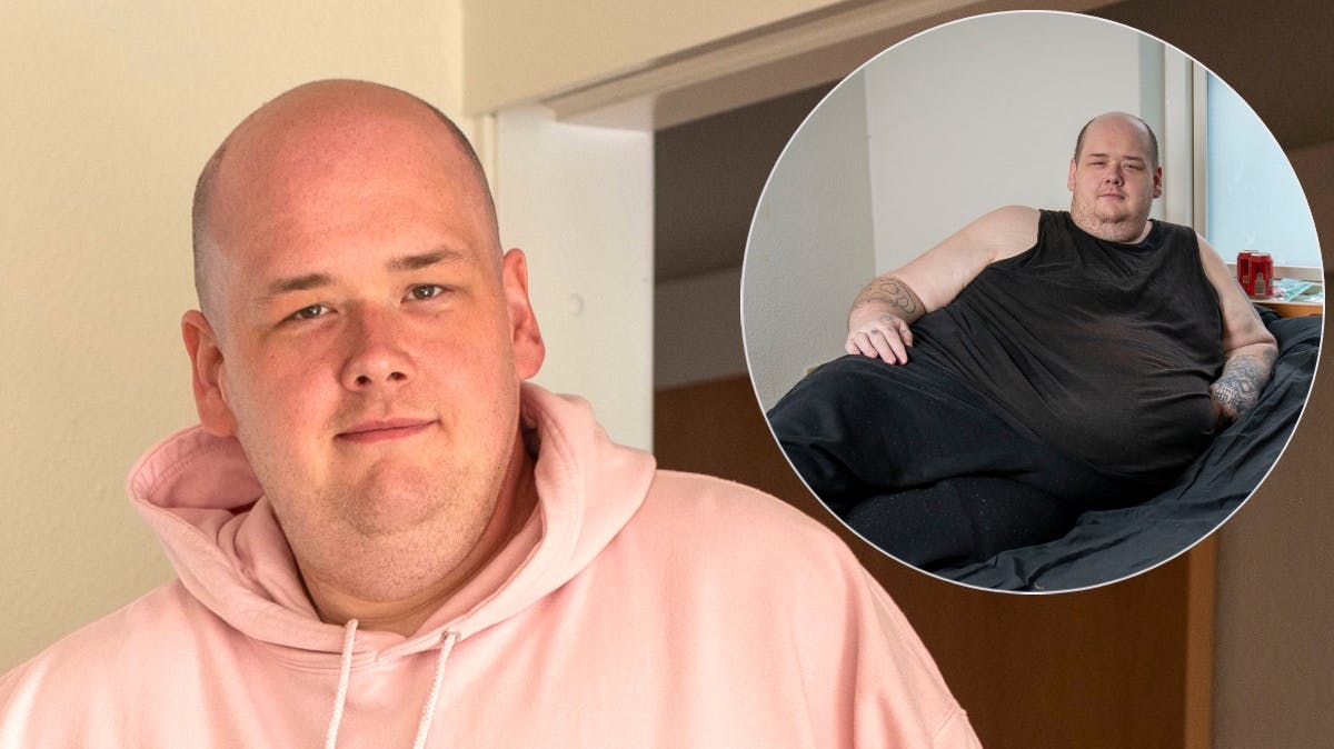 Stefan Jepsen fra TV 2-programmet "Stor mand" kæmper med vægten.