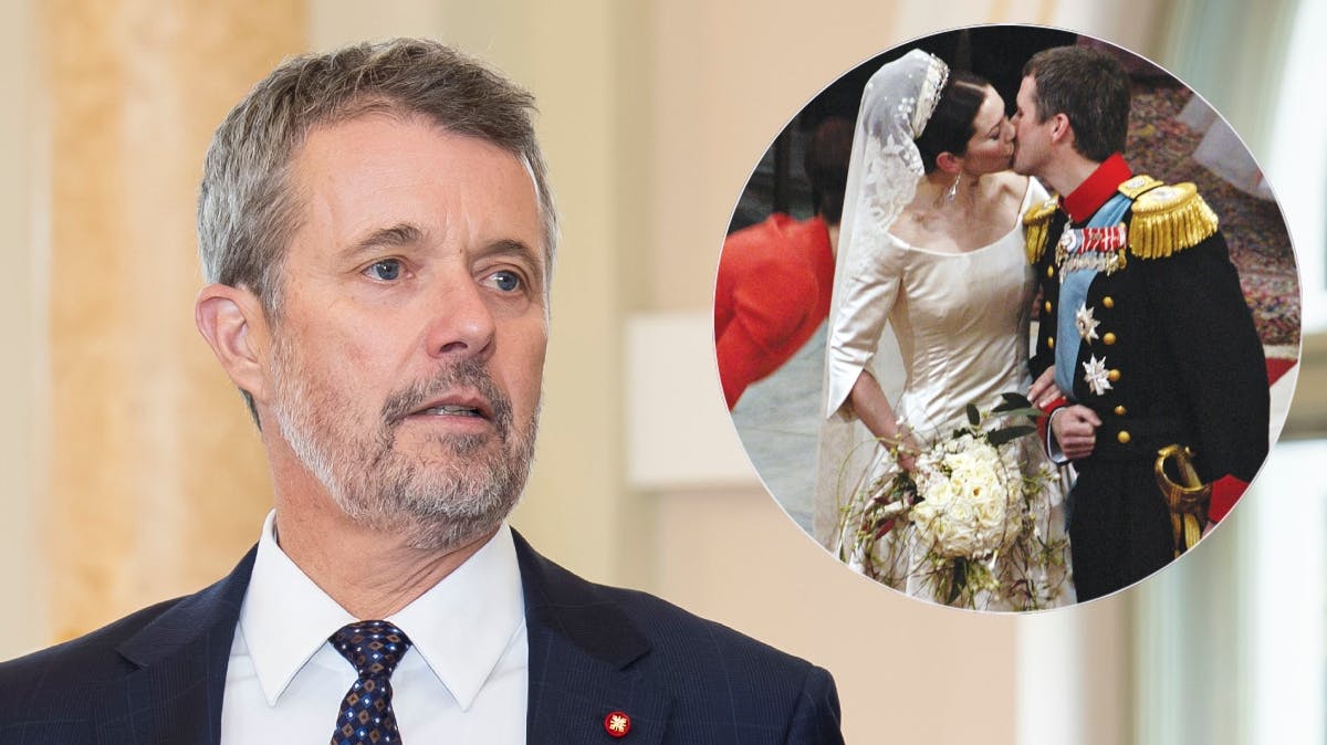 Kong Frederik og dronning Mary sagde ja til hinanden for 21 år siden i Vor Frue Kirke.