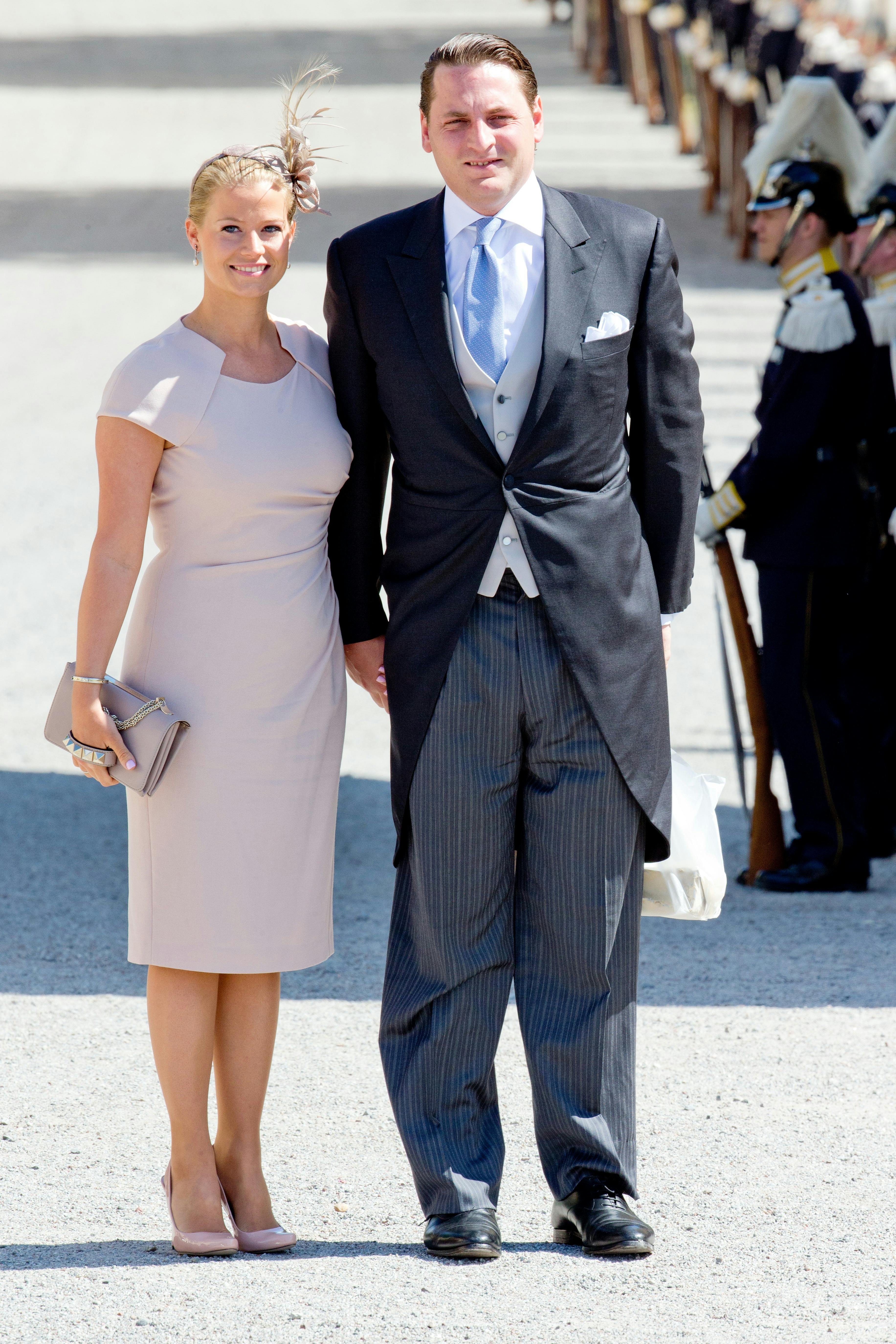 Nathalie og Dag Werner til prinsesse Leonores barnedåb på Drottningholm Slot den 8. juni 2014.