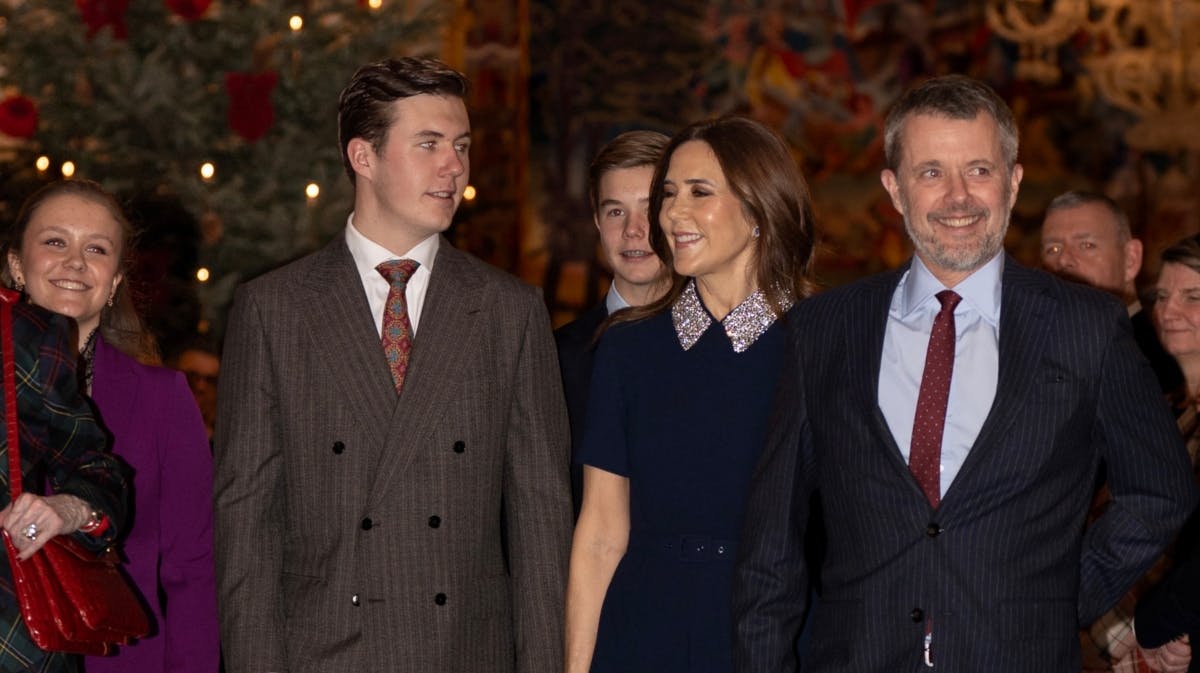 Prinsesse Isabella, kronprins Christian, dronning Mary og kong Frederik