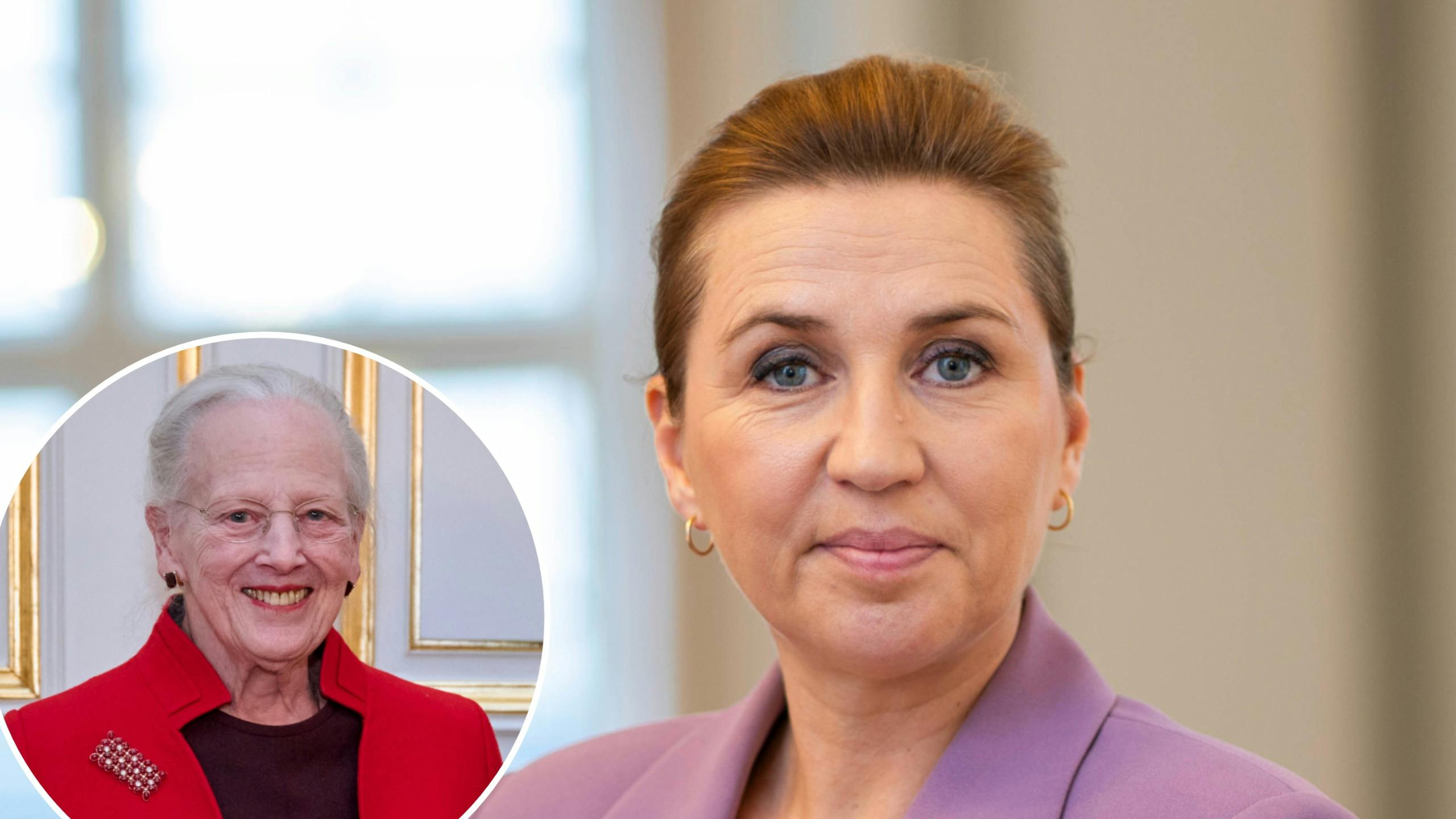 Mette Frederiksen og dronning Margrethe.