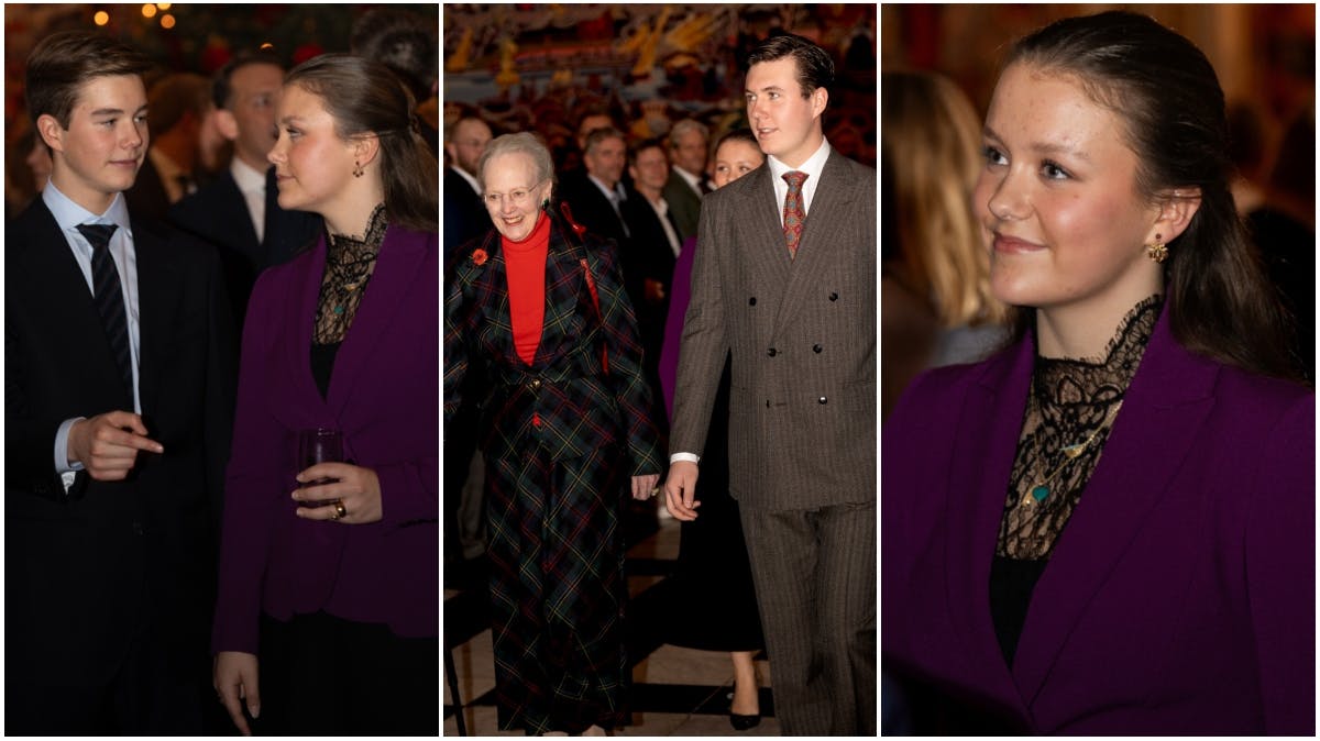 Kong Frederik og dronning Mary holder julearrangement for ansatte og nære samarbejdspartnere i Riddersalen på Christiansborg Slot.