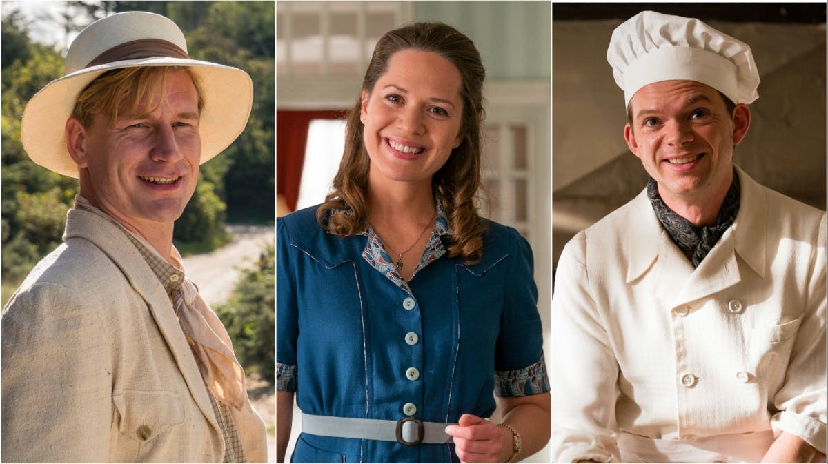 Andreas Jebro, Amalie Dollerup og Sigurd Holmen Le Dous spillede med i "Badehotellet" i henholdsvis 2, 10 og 9 sæsoner.