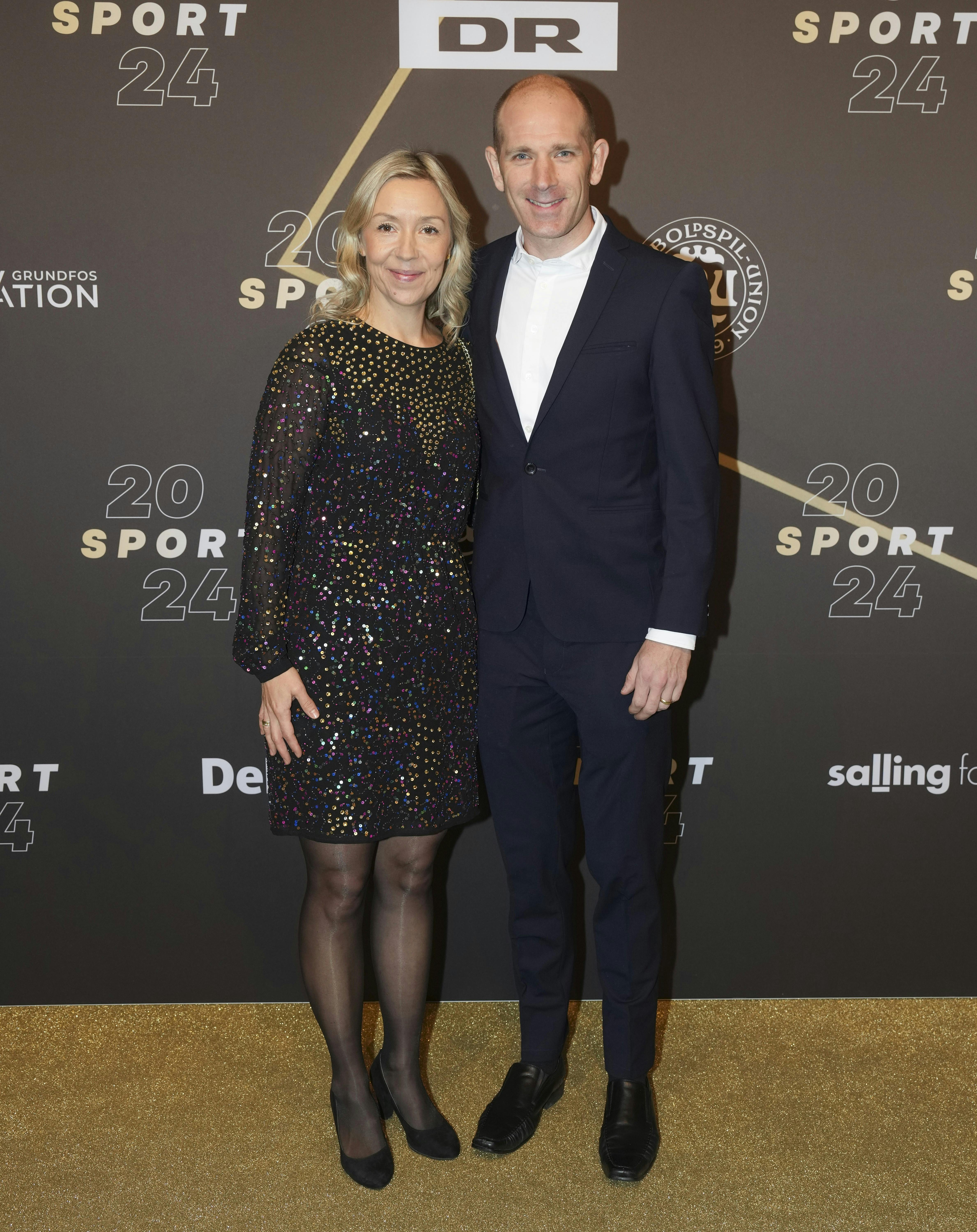 Michael Mørkøv med sin kone Trine til Sport 2024 tidligere på året.