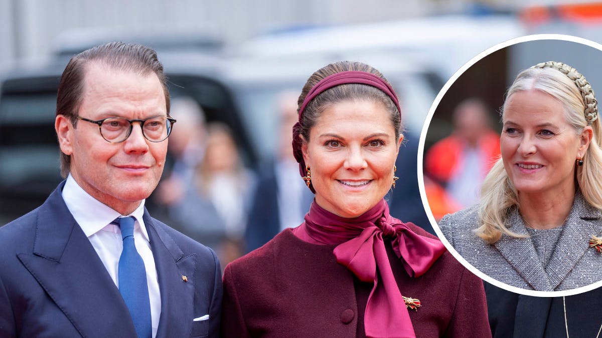 Prins Daniel og kronprinsesse Victoria. Indsat foto af kronprinsesse Mette-Marit. 