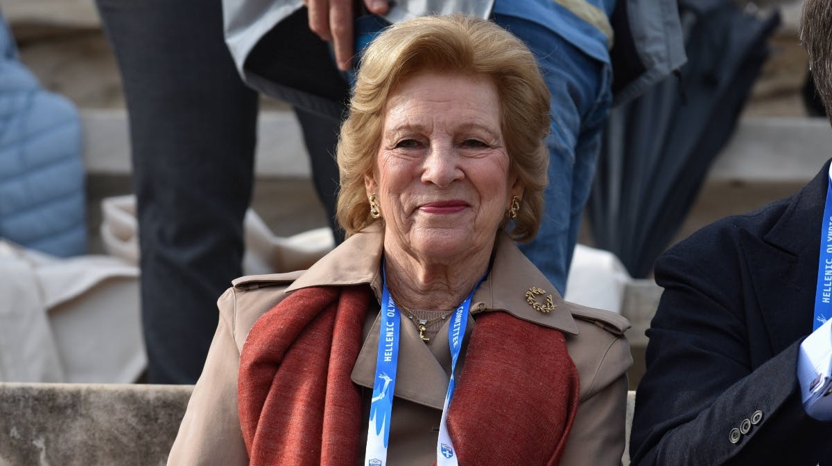 Dronning Anne-Marie ved "Olympic Flame Handover Ceremony for the Milano Cortina 2026 winter Olympics" i begyndelsen af december i Athen. 