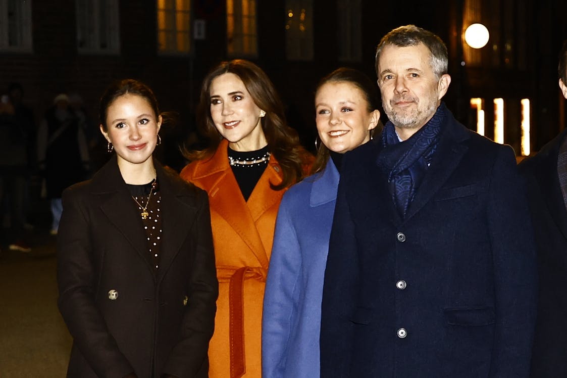 Prinsesse Josephine, dronning Mary, prinsesse Isabella og kong Frederik.&nbsp;