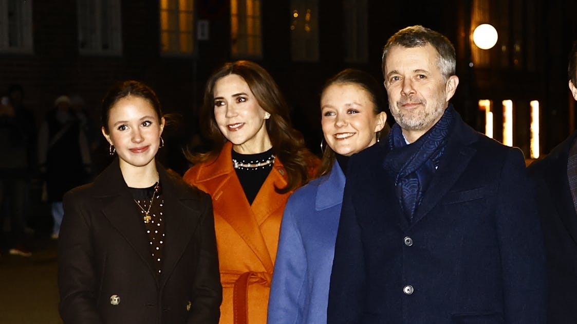 Prinsesse Josephine, dronning Mary, prinsesse Isabella og kong Frederik. 