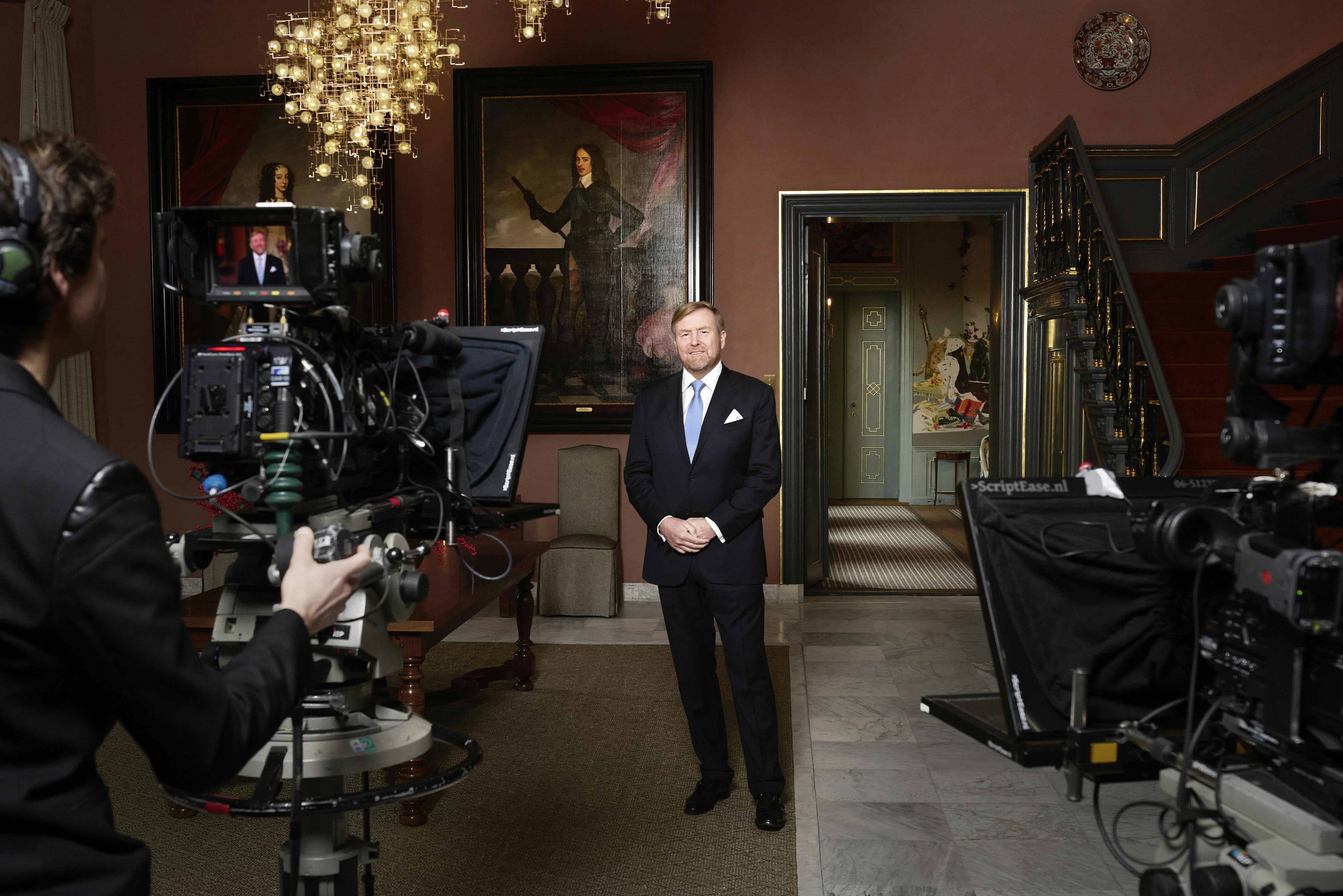 Kong Willem-Alexander under sin juletale.