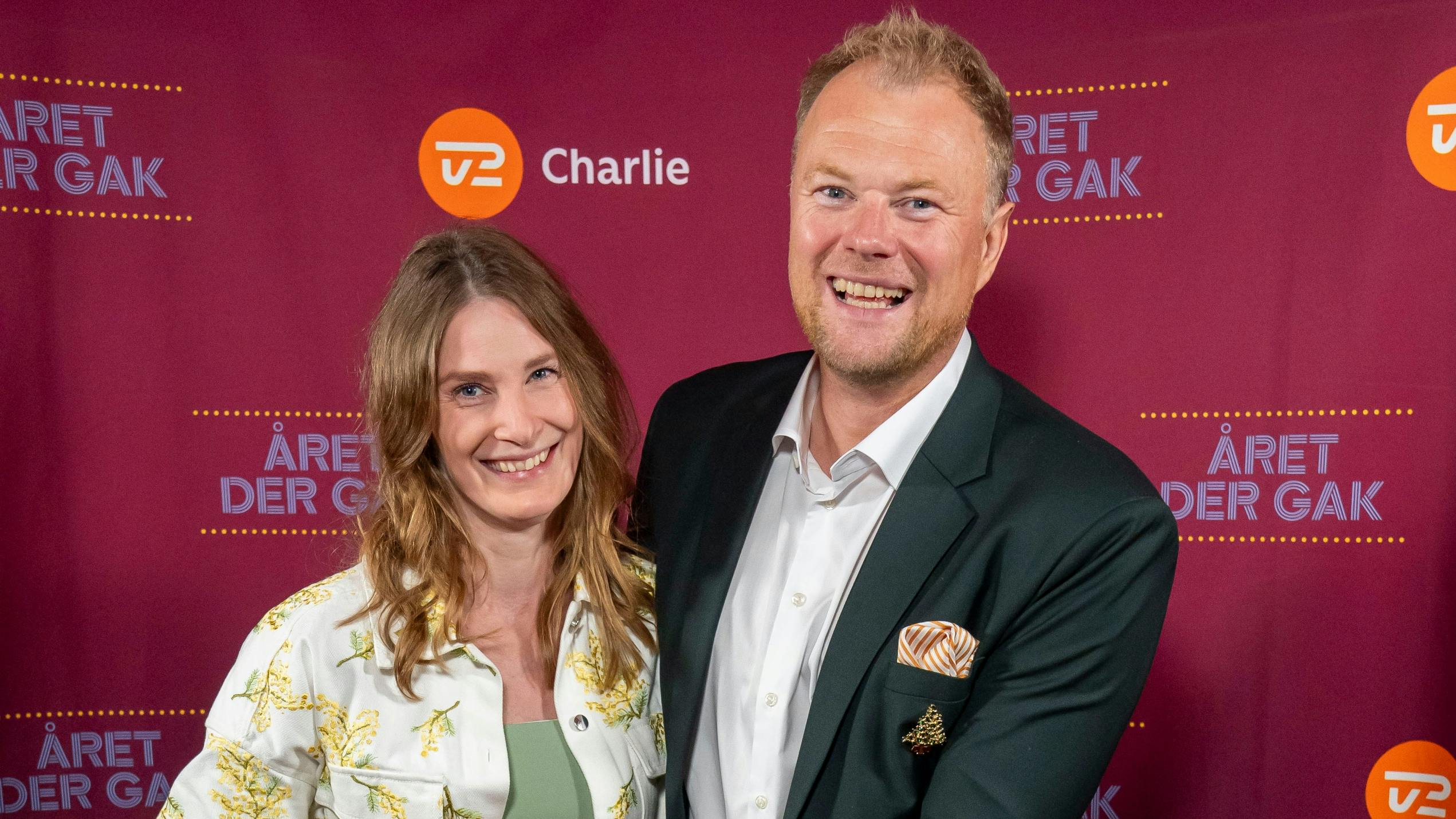 Tv-værten Christian Degn med kæresten Trine. 