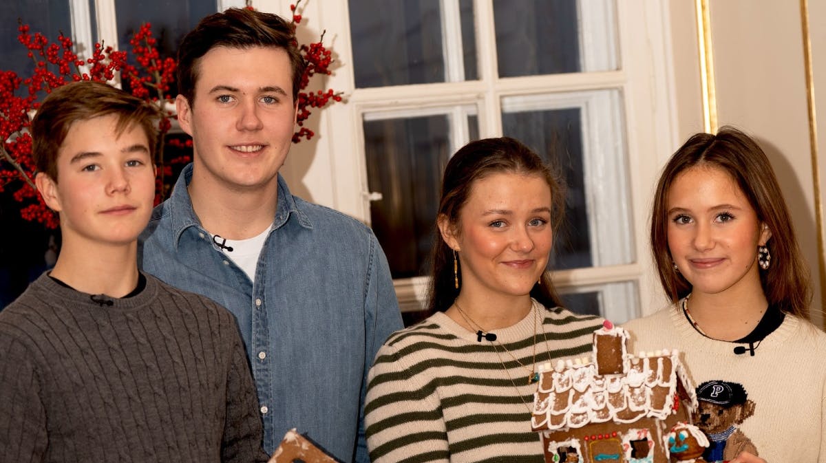 Prins Vincent, kronprins Christian, prinsesse Isabella og prinsesse Josephine