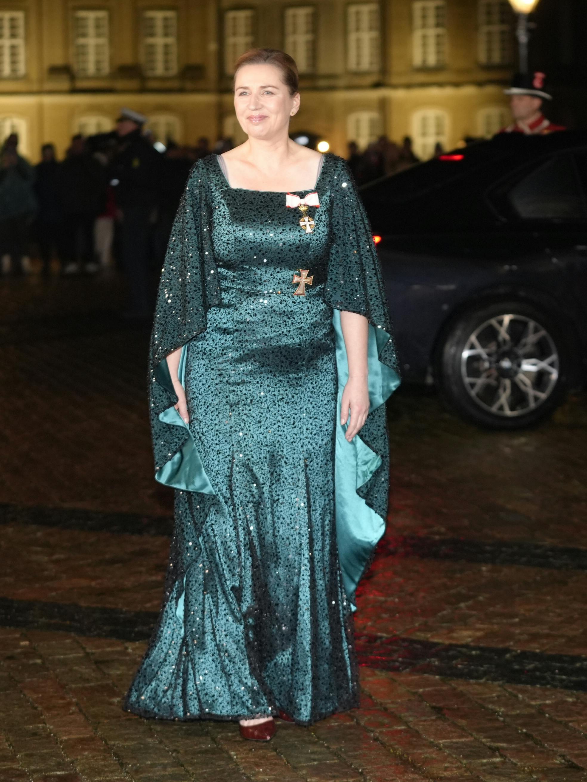 Statsminister Mette Frederiksen i sin genbrugskjole.