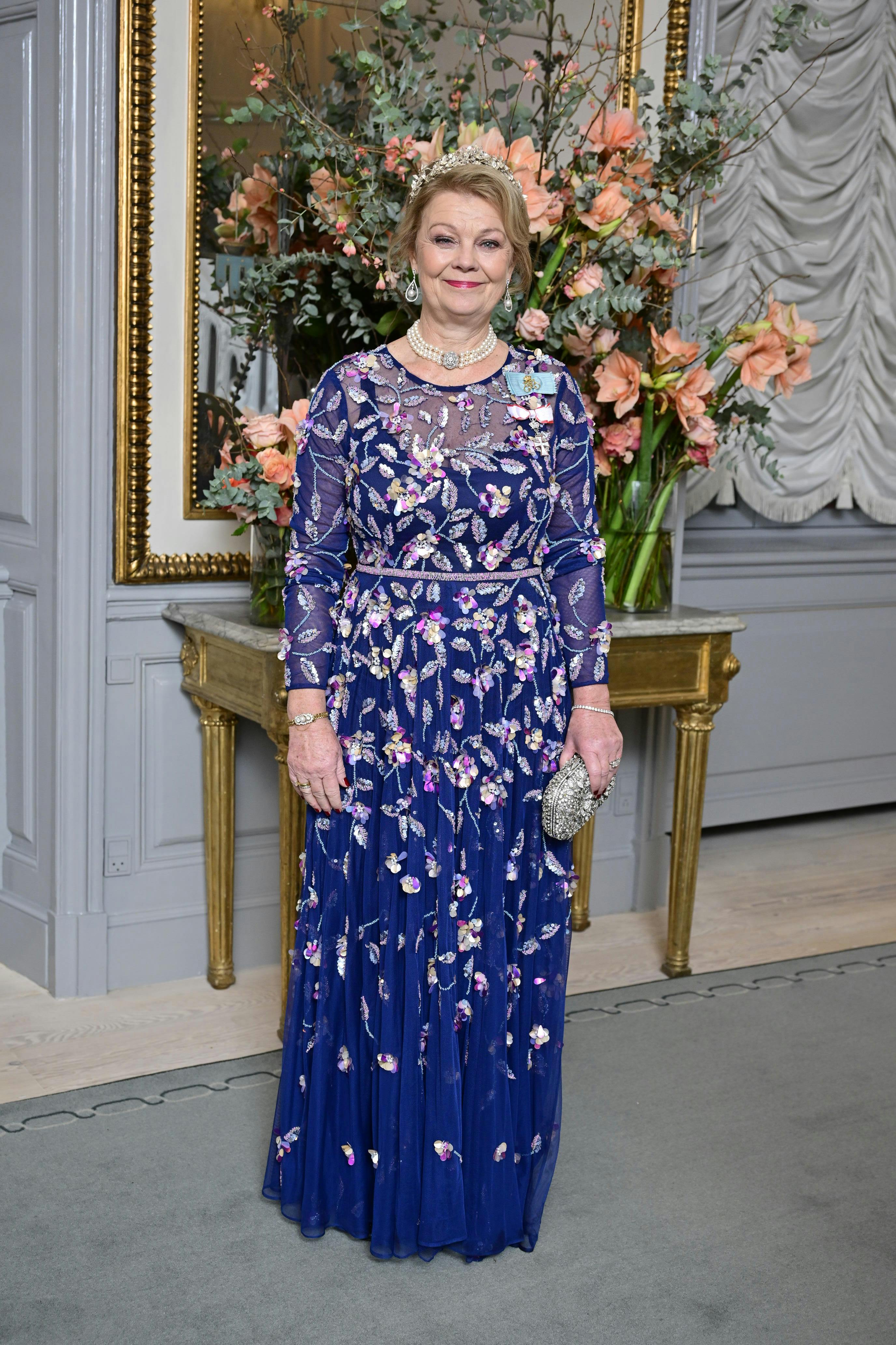 Prinsesse Benediktes hofdame Mette Ahlefeldt-Laurvig i sin pailletdrøm.