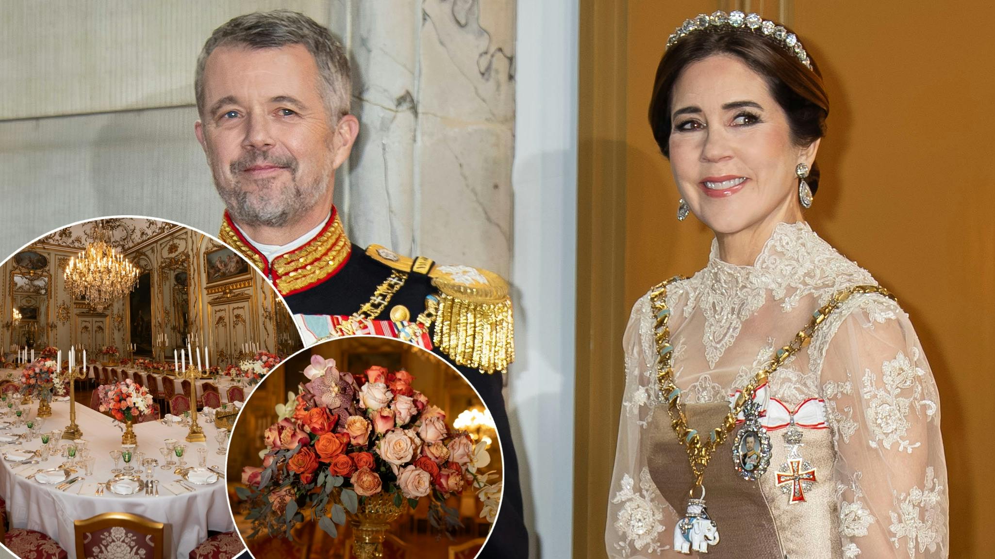 Wauw, wauw, wauw: Så overdådigt er der pyntet op til nytårstaffel på Amalienborg | BILLED-BLADET