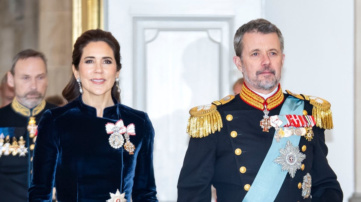 Dronning Mary og kong Frederik.