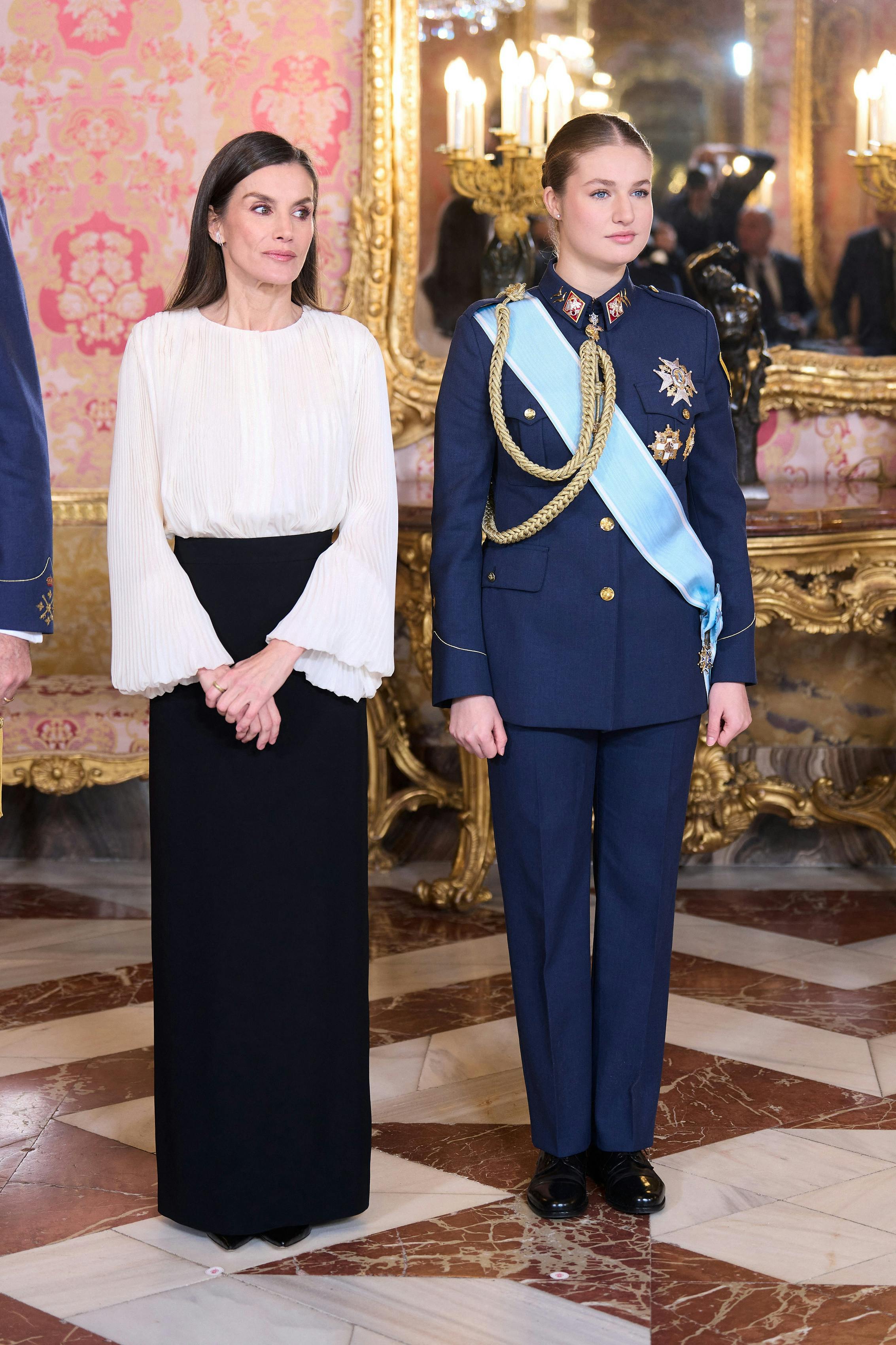 Dronning Letizia og prinsesse Leonor ved Pascua Militar den 6. januar.