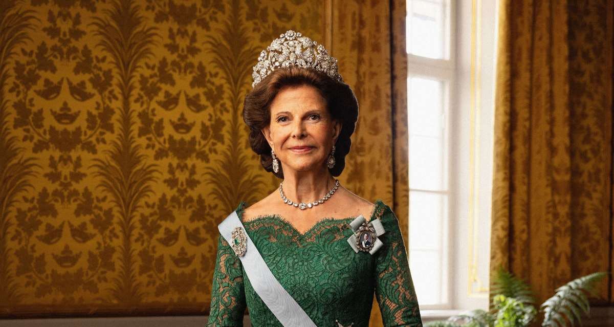Nyt officielt portrætbillede af dronning Silvia, der er fotograferet af Elisabeth Toll på Drottningholm Slott. Billedet er offentliggjort den 7. januar 2026.