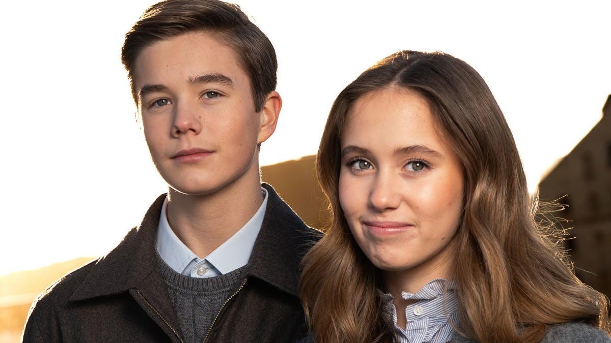 Et af de nye fødselsdagsbilleder af prins Vincent og prinsesse Josephine&nbsp;