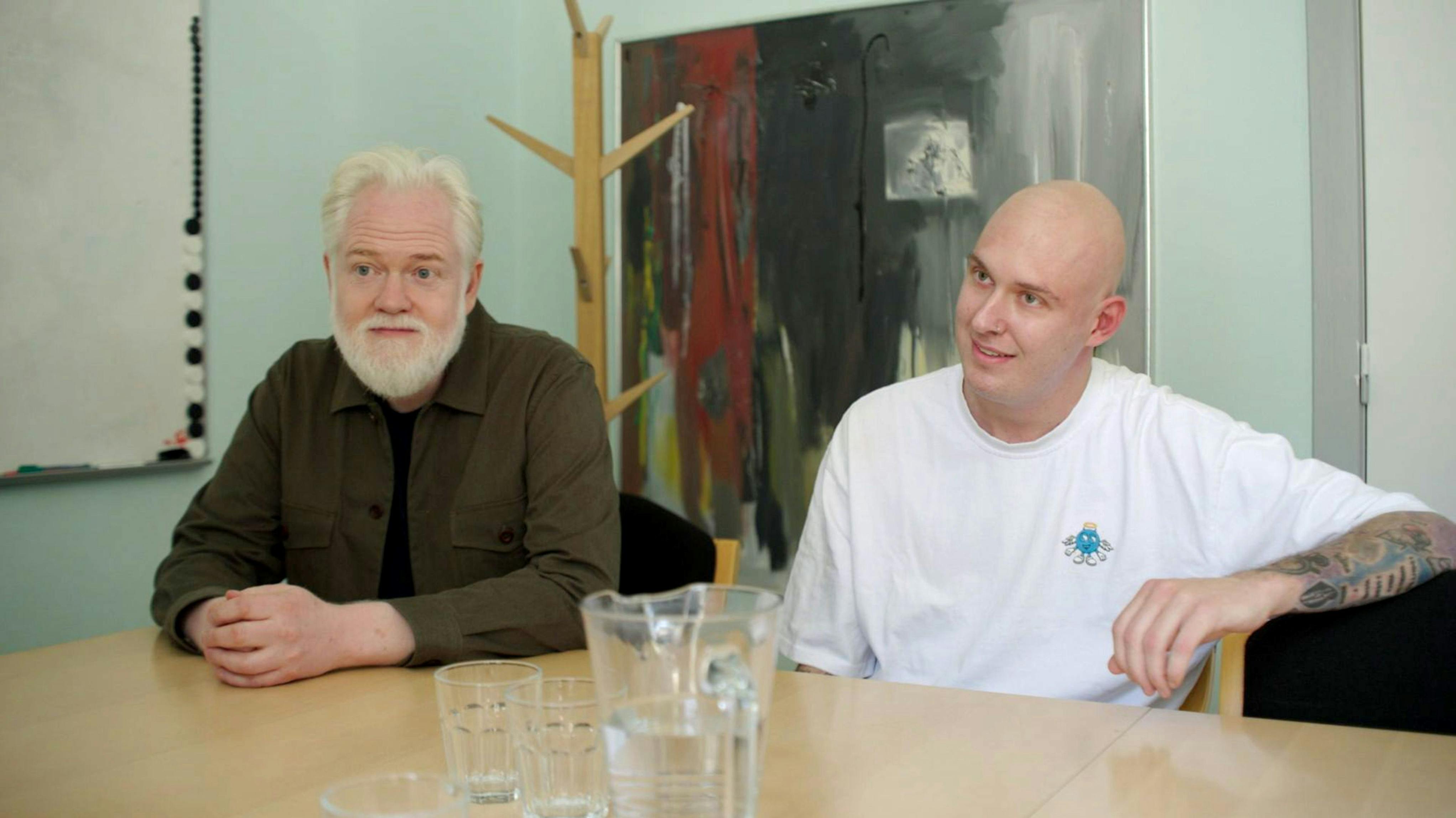 Esben Dalgaard og Glenn Smedemark Vindfaldt i "Min sidste gave".