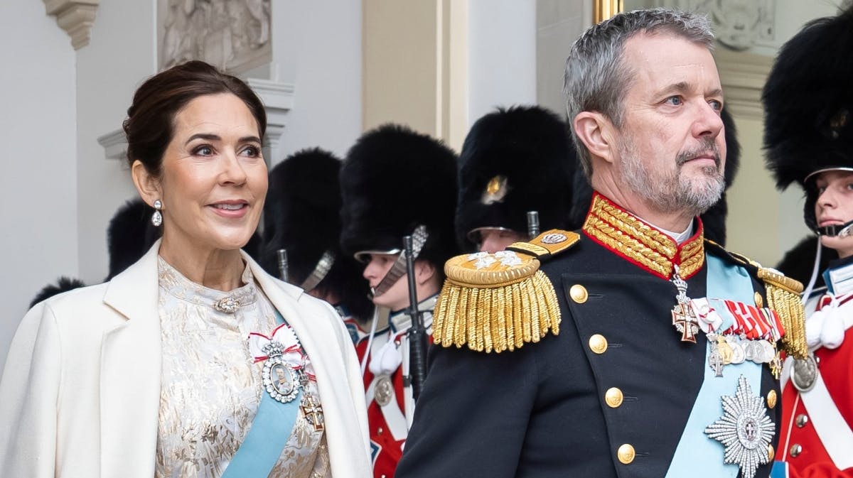 Kongeparret til Store nytårskur. 