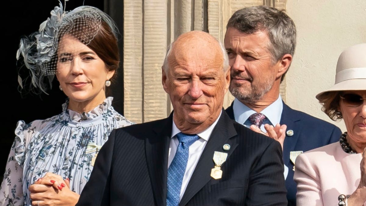 Kong Harald under Sveriges kong Carl Gustafs 50-års regeringsjubilæum i 2023.&nbsp;