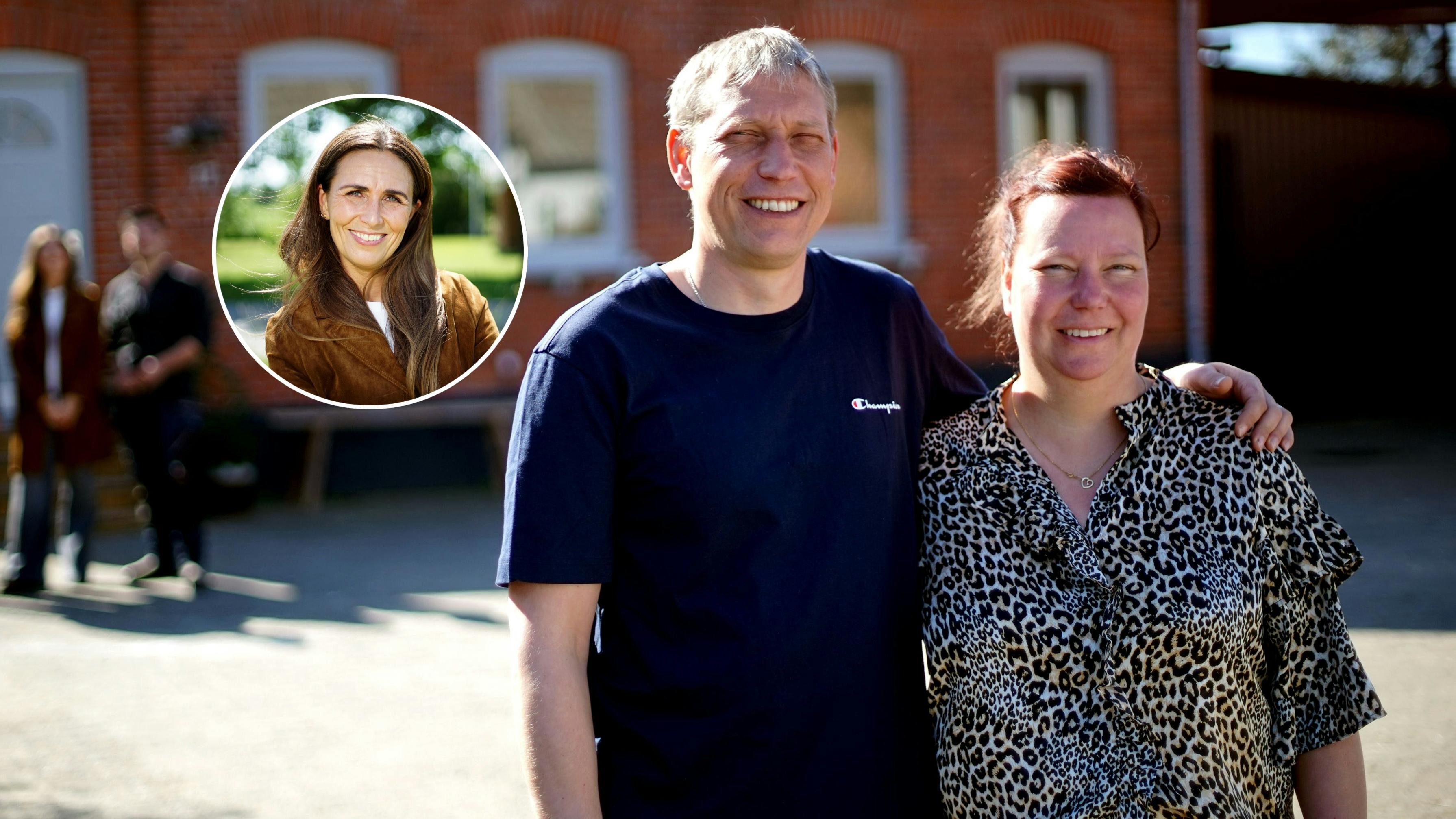 Ægteparret Lasse og Pernille fik hjælp af "I hus til halsen"-eksperten Line Franck, da de skulle sælge deres hus i Bagenkop.  