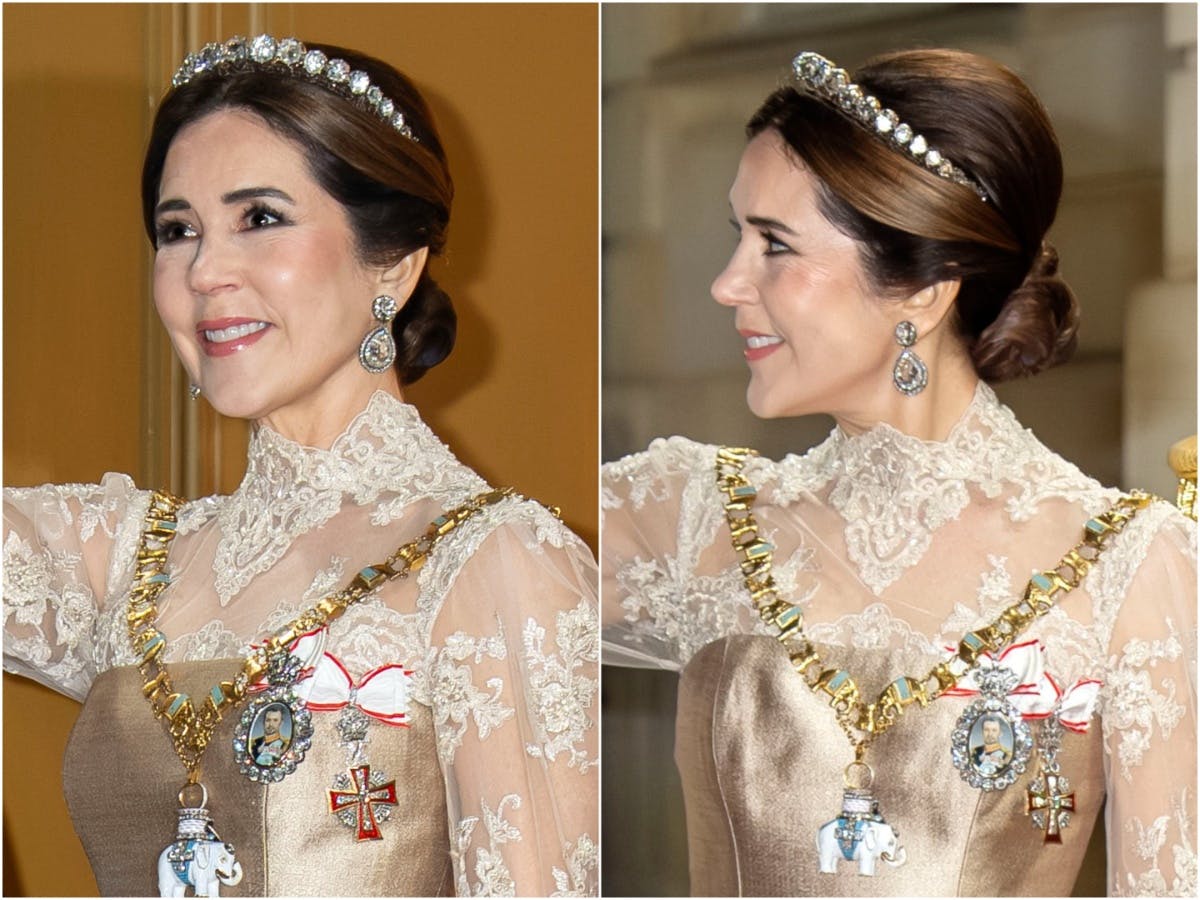 Dronning Mary havde Rosenstendiademet på til årets nytårstaffel.