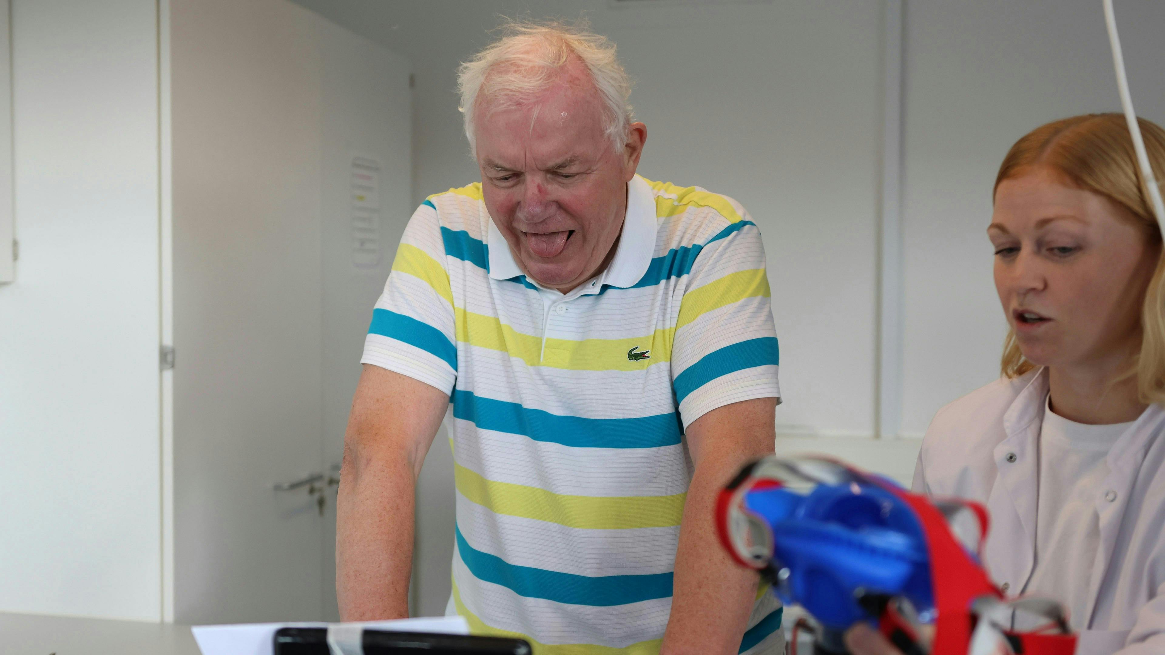 Hans Engell fik testet sin kondition i TV 2-programmet "Snyd din alder".