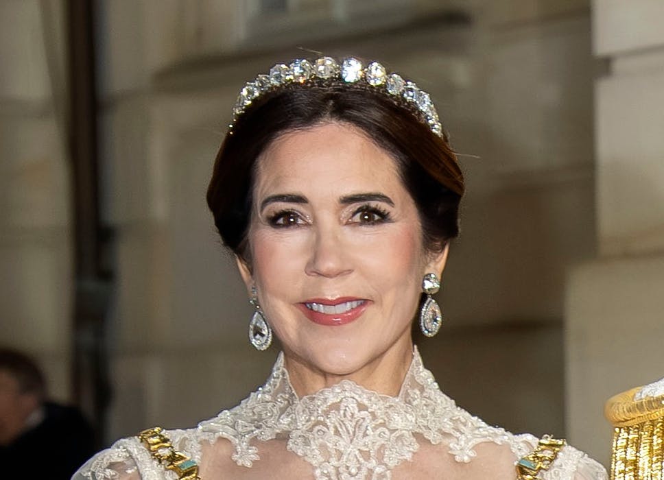 Dronning Mary strålede til nytårskur- og taffel den 1. januar i år.