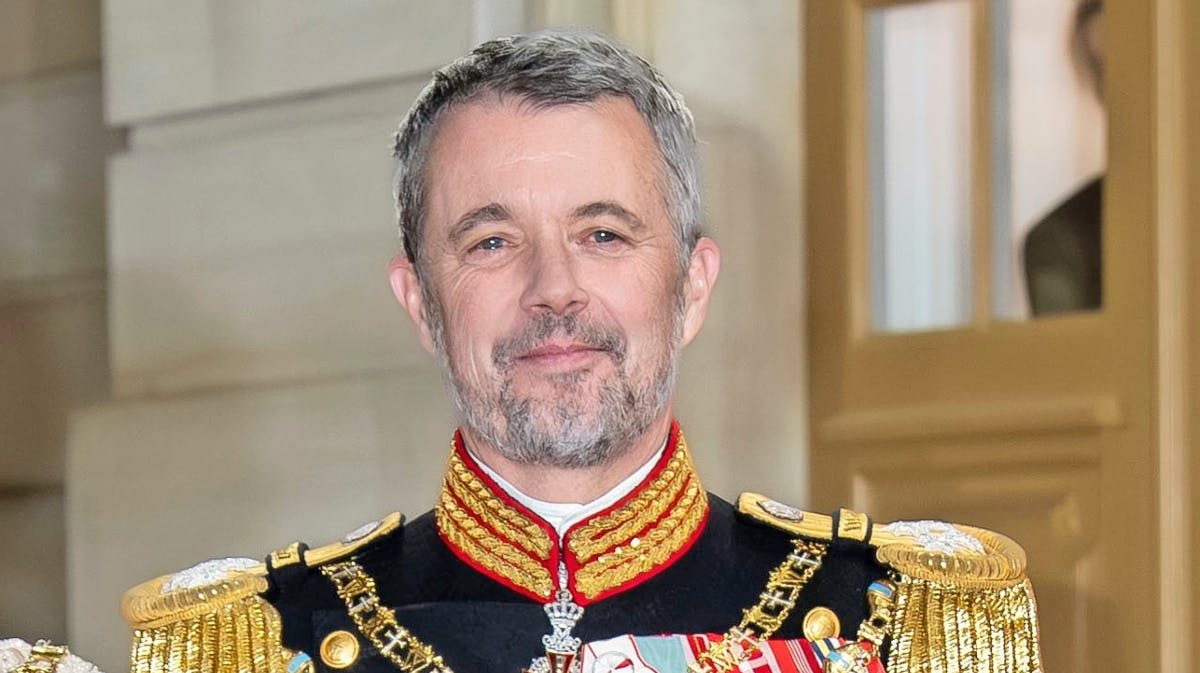 Kong Frederik ved årets nytårstaffel på Amalienborg. 