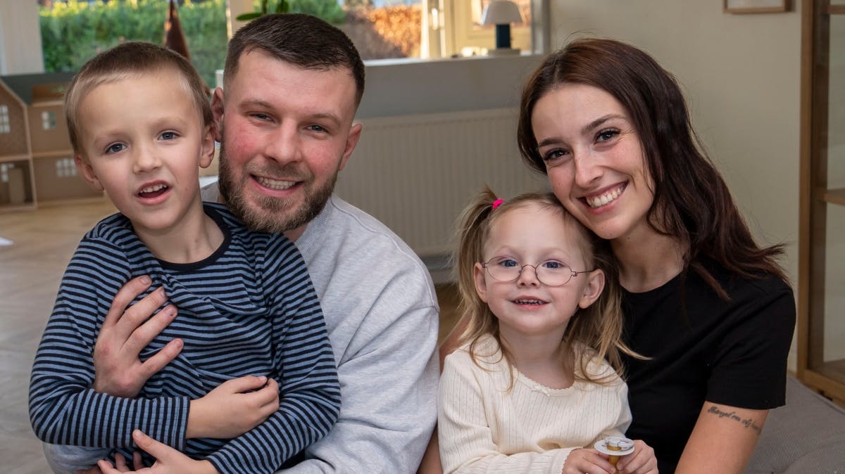 Daniel og Maria med børnene Louis og Asta