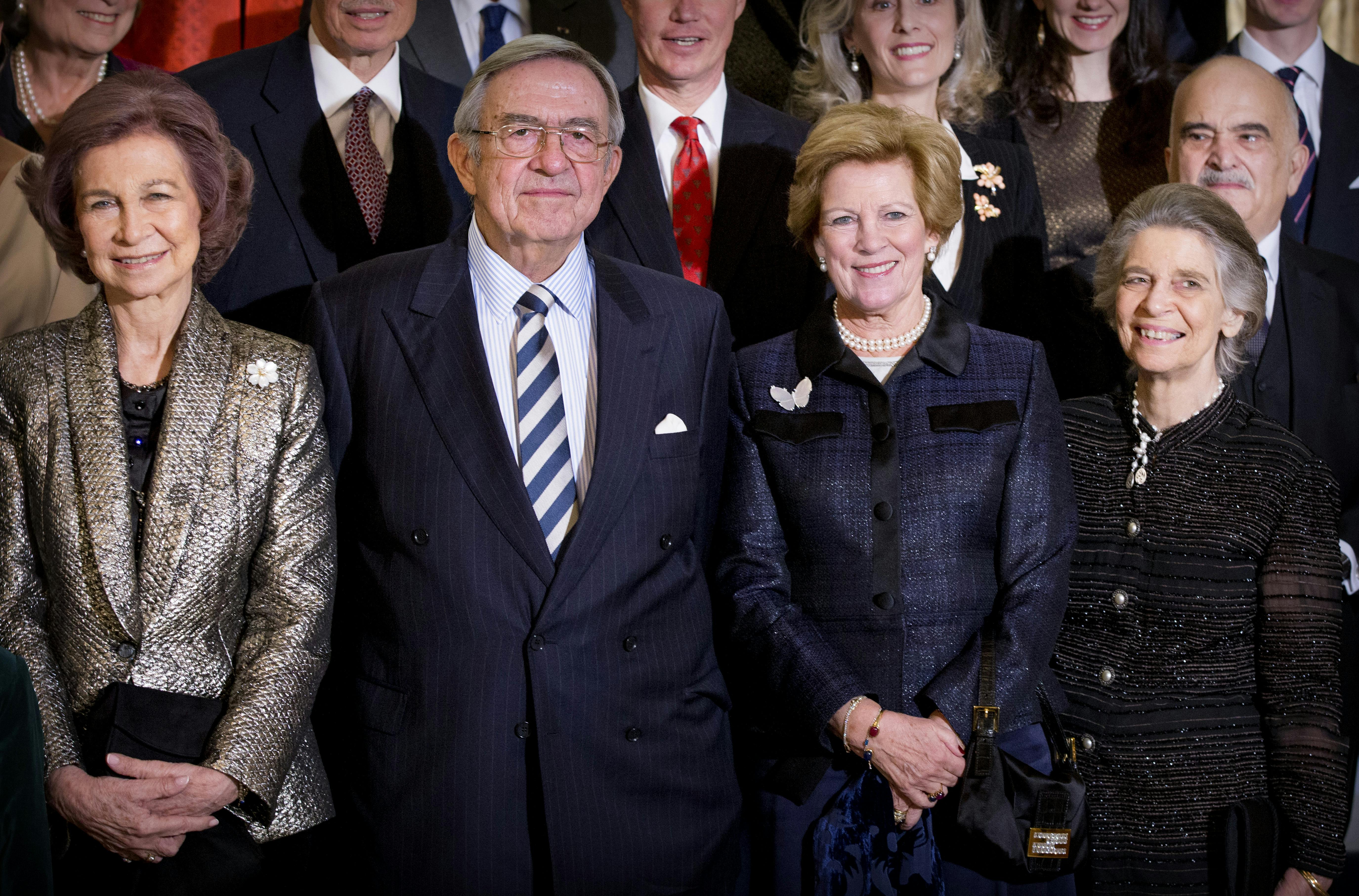 Sofia, Konstantin og Irene havde et nært forhold til hinanden - både i barndommen og voksenlivet. Her ses de i 2016 i selskab af dronning Anne-Marie. 