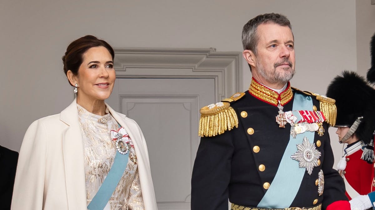 Arkivfoto af dronning Mary og kong Frederik, som ankommer til nytårskur i begyndelsen af januar.