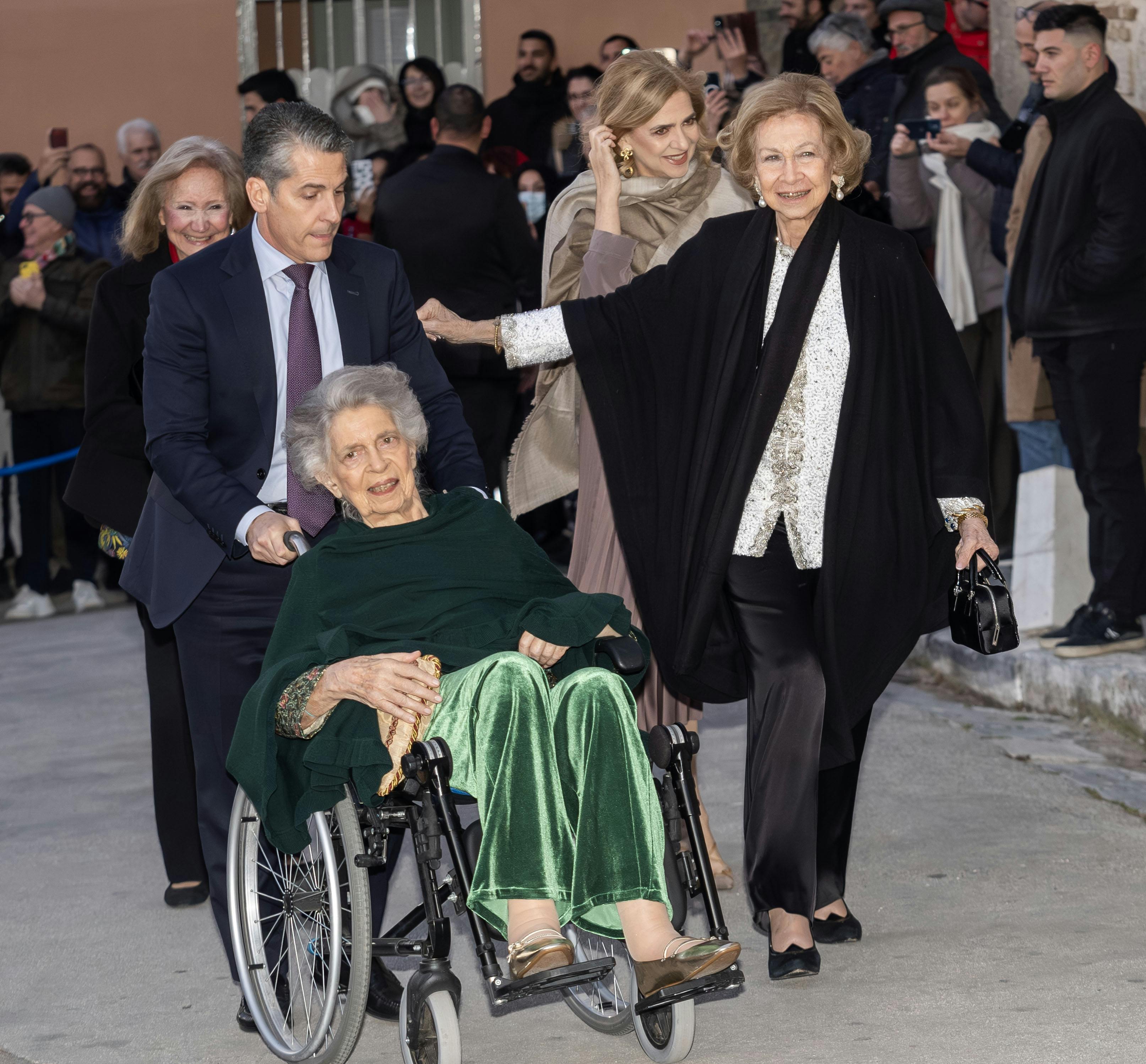 Prinsesse Irene ankom sammen med sin søster, dronning Sofia, til brylluppet sidste år. 