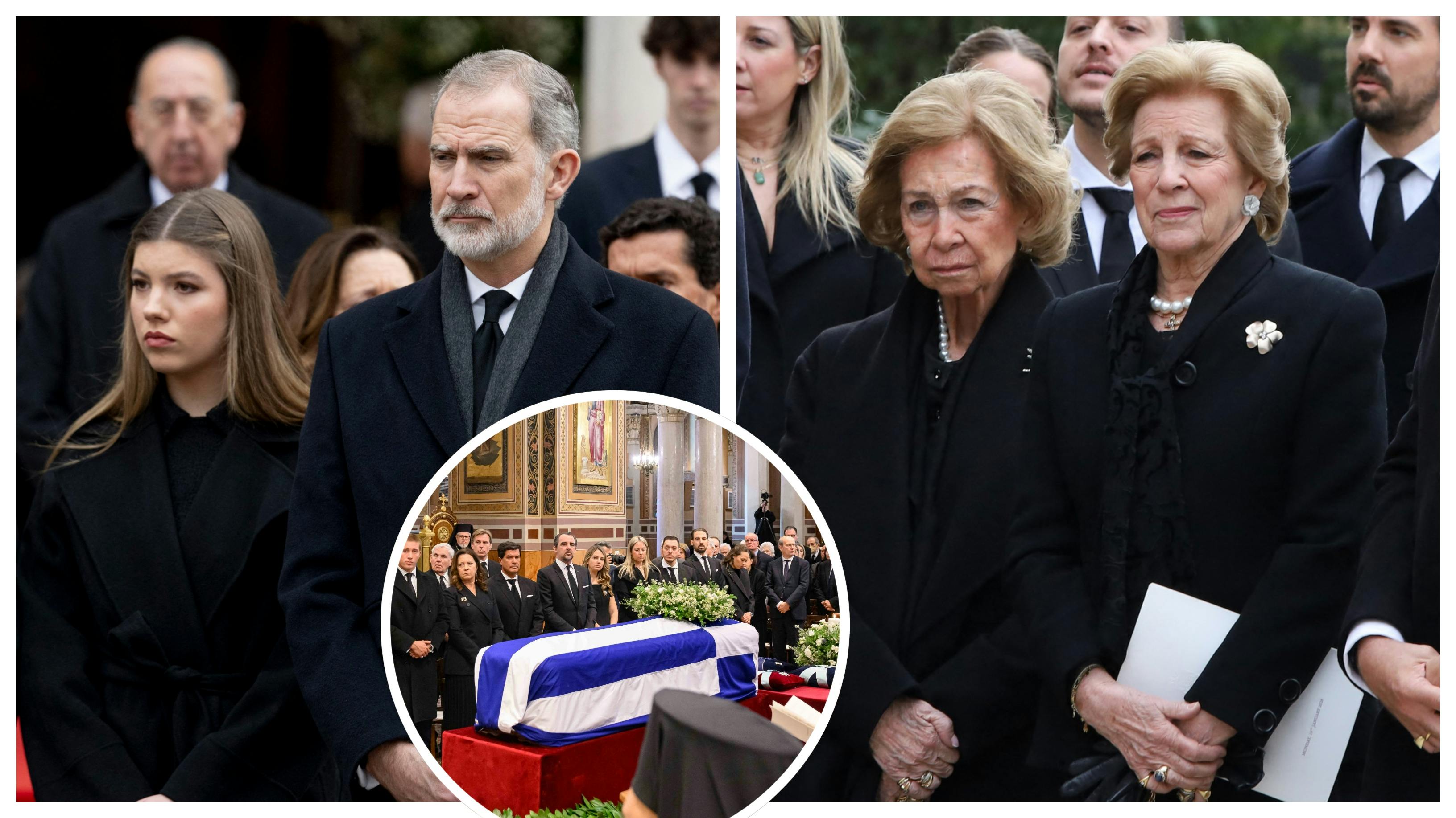 Kongelige gæster til prinsesse Irenes begravelse. 