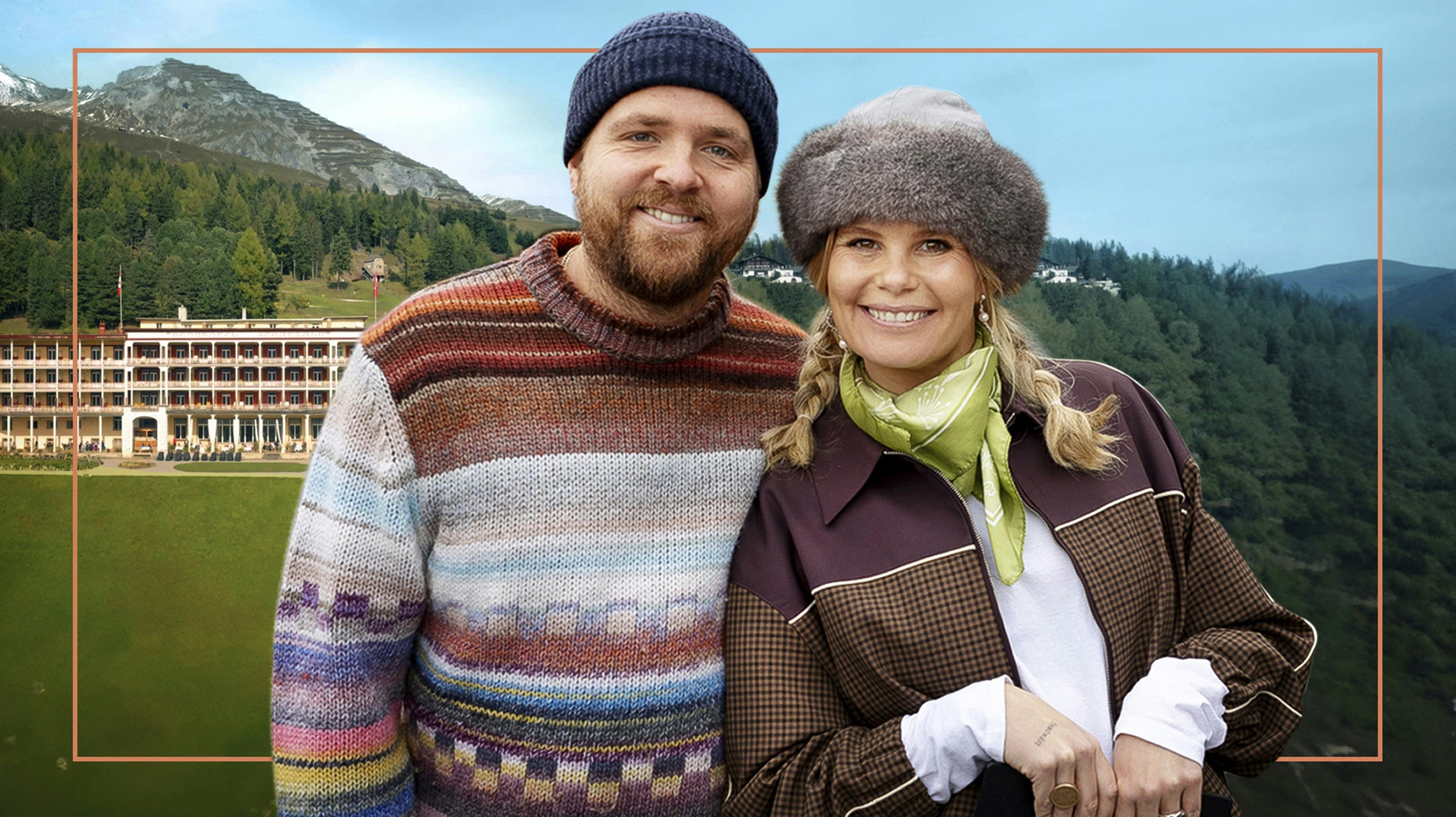 Joakim Ingversen og Sofie Linde inviterede de 20 seniorer til Schweiz i håb om at finde kærligheden i sæson 1 af "Hotel Romantik".