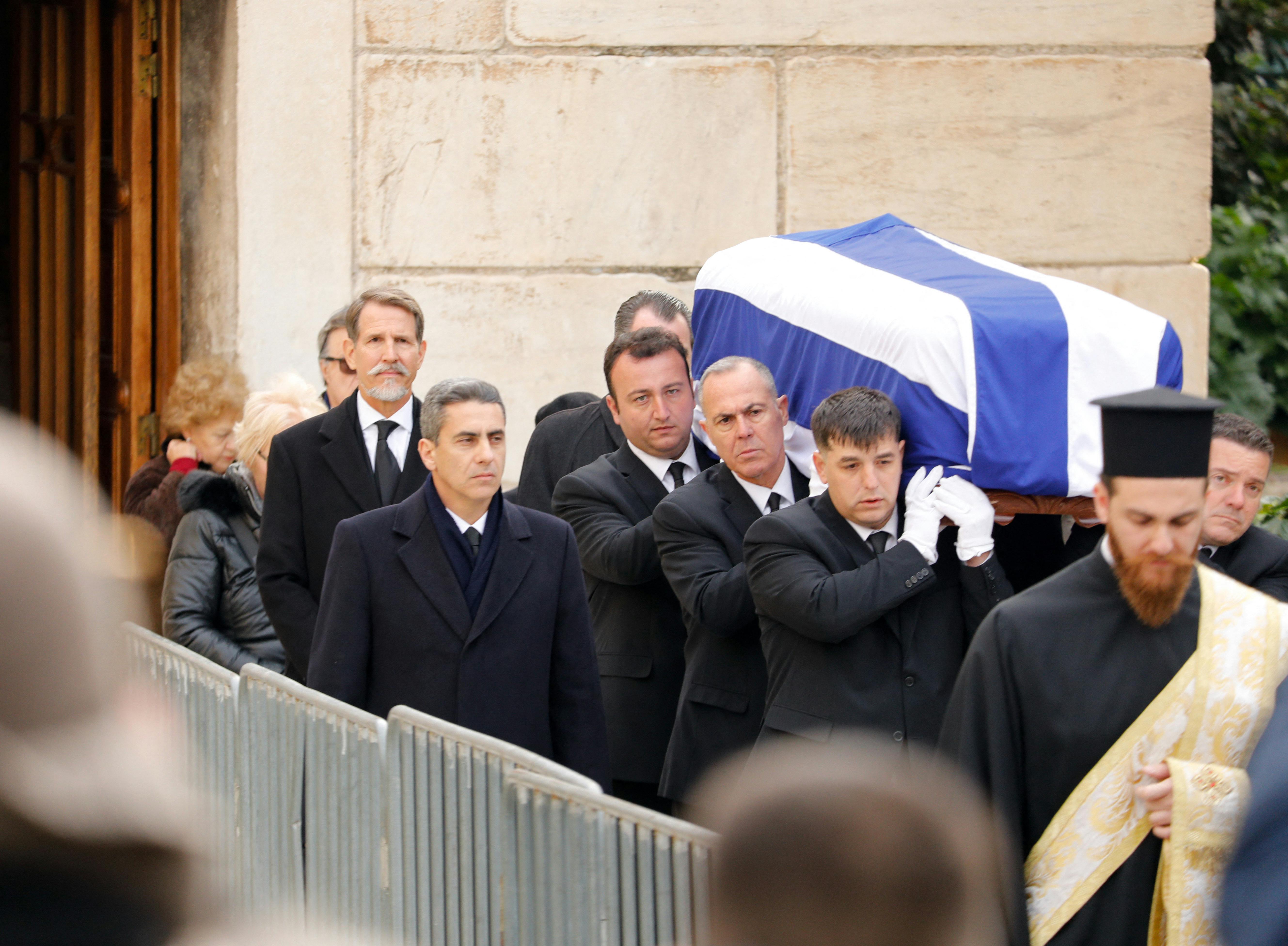 The Funeral of Princess Irene of Greece and Denmark. 19 Jan 2026 Pictured: Pavlos de Grece Nikolaos de Grece. Photo credit: Papadakis Press/MEGA TheMegaAgency.com sales@mega.global (Mega Agency TagID: MEGA1409399_026.jpg) [Photo via Mega Agency]