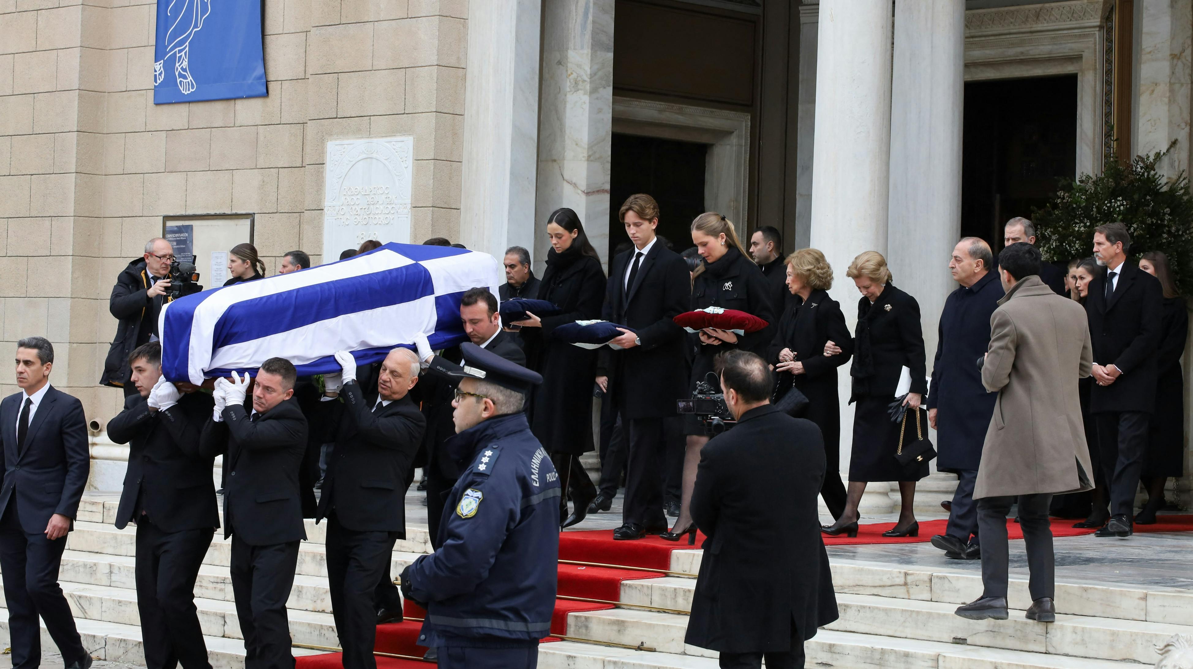 Prinsesse Irene blev begravet fra Mitropolis-katedralen i Athen den 19. januar 2026.